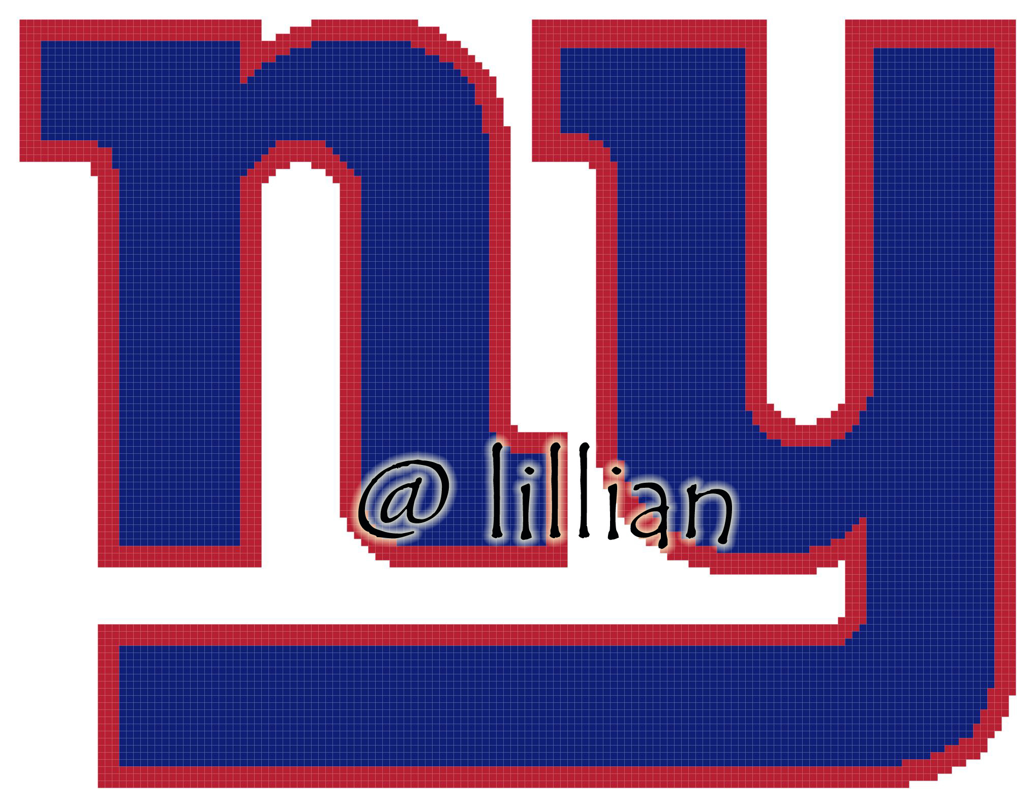 PDF ~NFL NEW YORK GIANTS N Counted Cross Stitch PATTERN