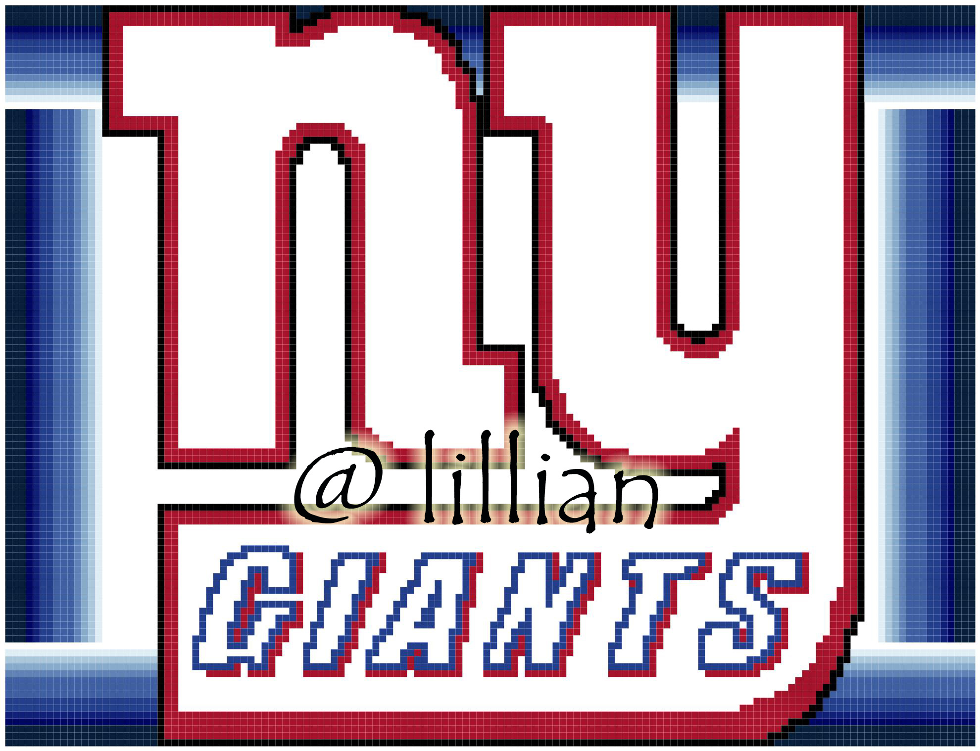 PDF ~NFL NEW YORK GIANTS Counted Cross Stitch PATTERN