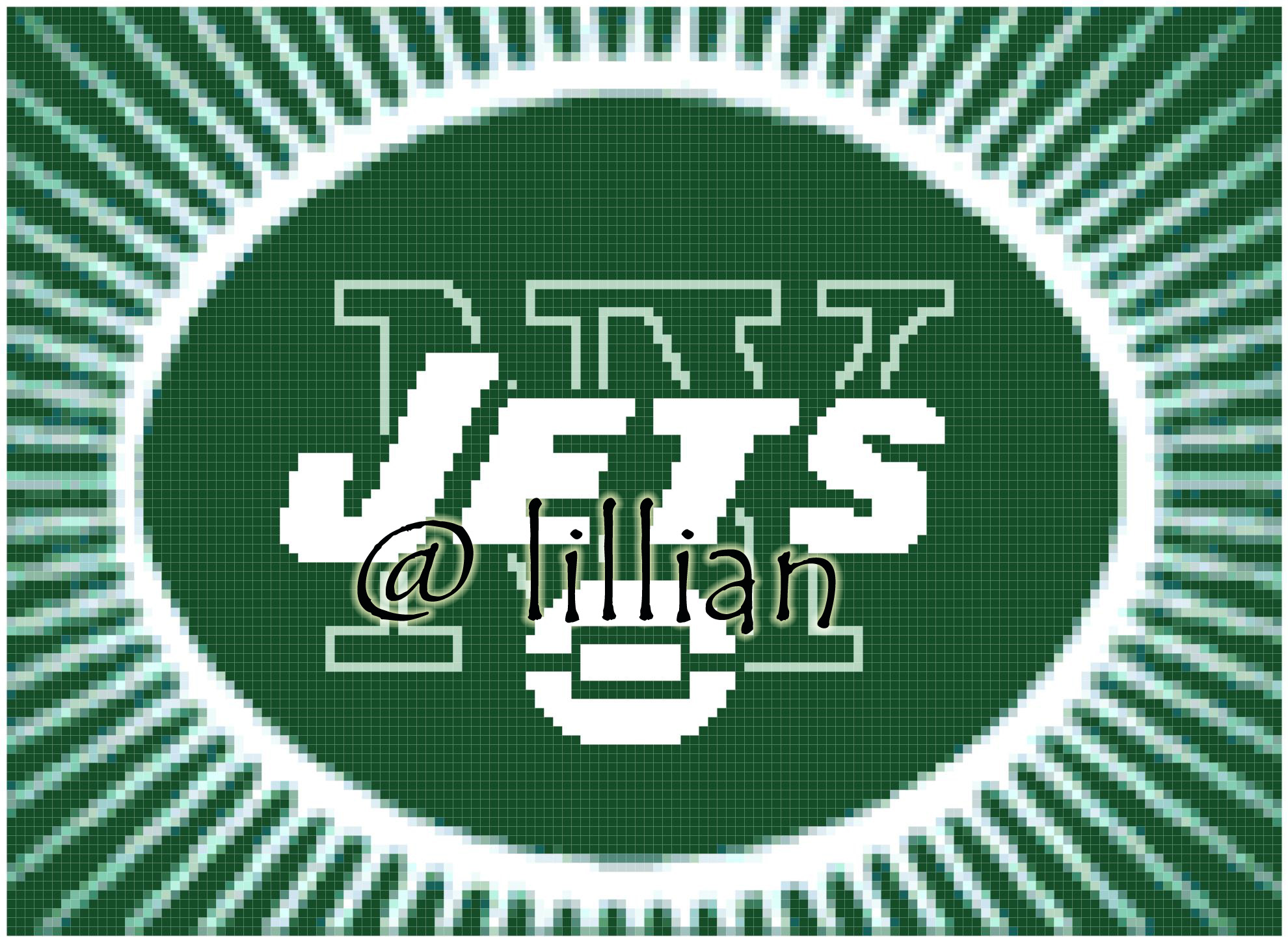 PDF ~NFL NEW YORK JETS Counted Cross Stitch PATTERN