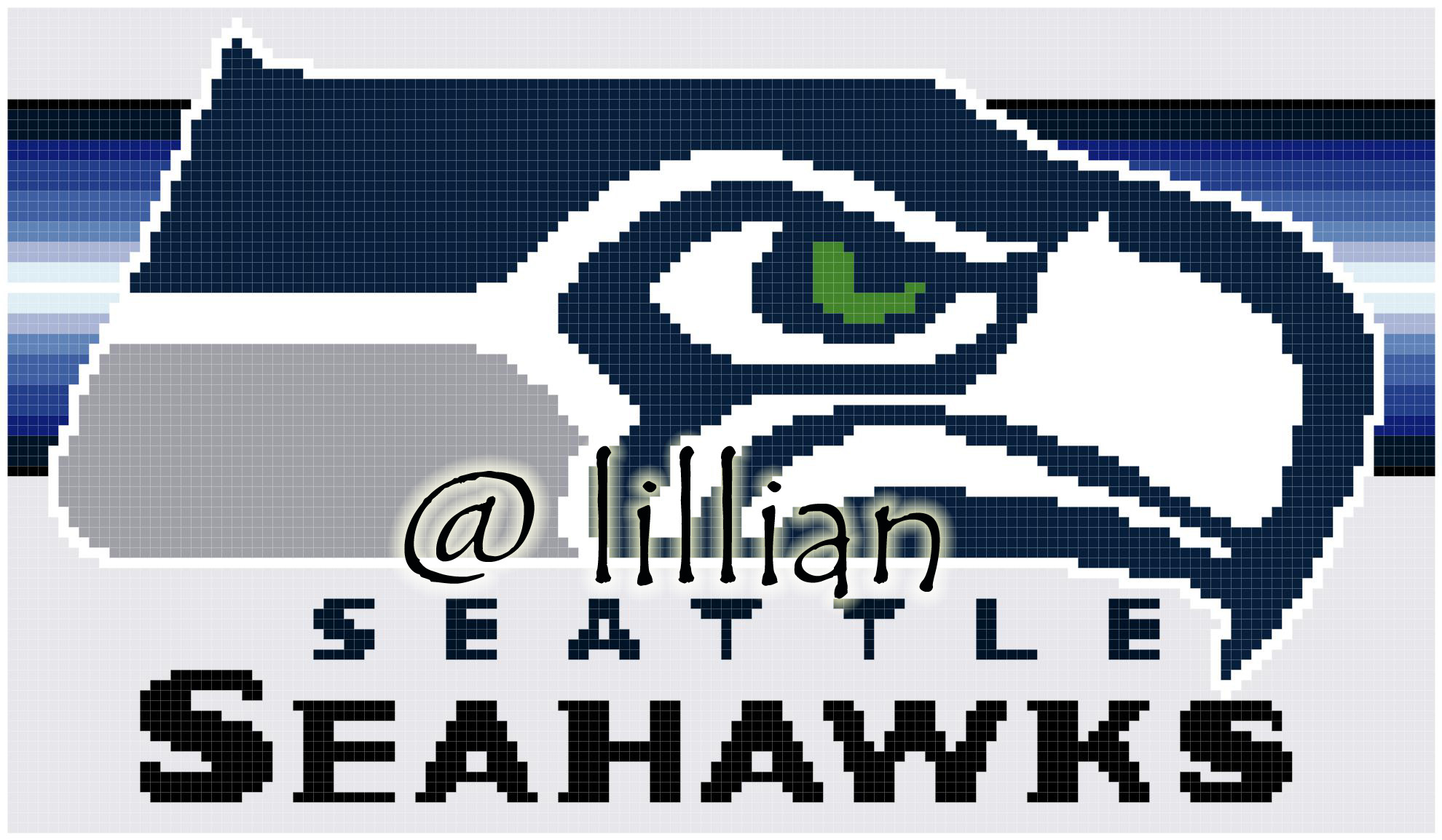 PDF ~NFL SEATTLE SEAHAWKS Counted Cross Stitch PATTERN