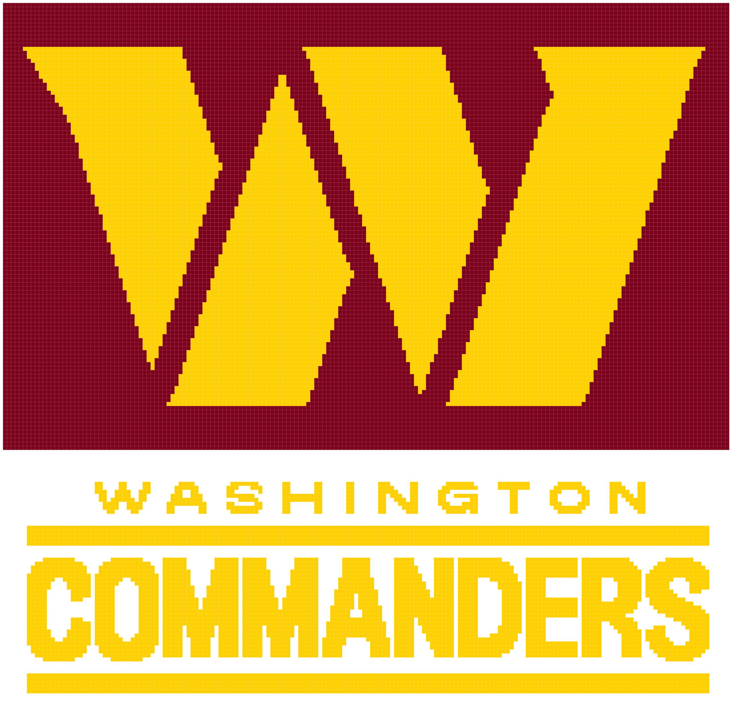 PDF ~NFL WASHINGTON COMMANDERS Counted Cross Stitch PATTERN