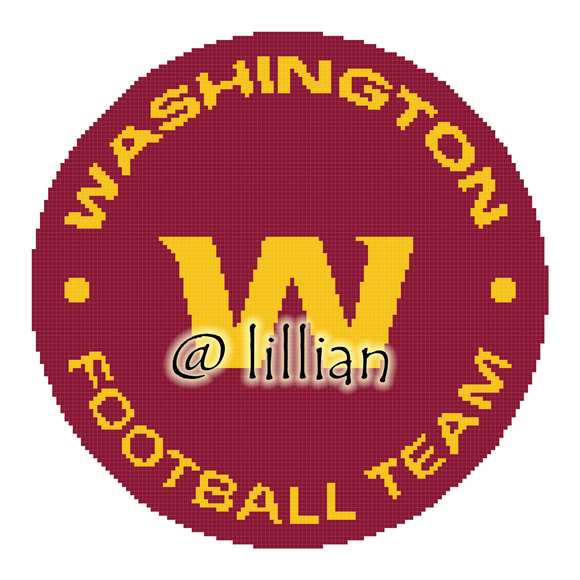PDF ~NFL WASHINGTON FOOTBALL TEAM Counted Cross Stitch PATTERN