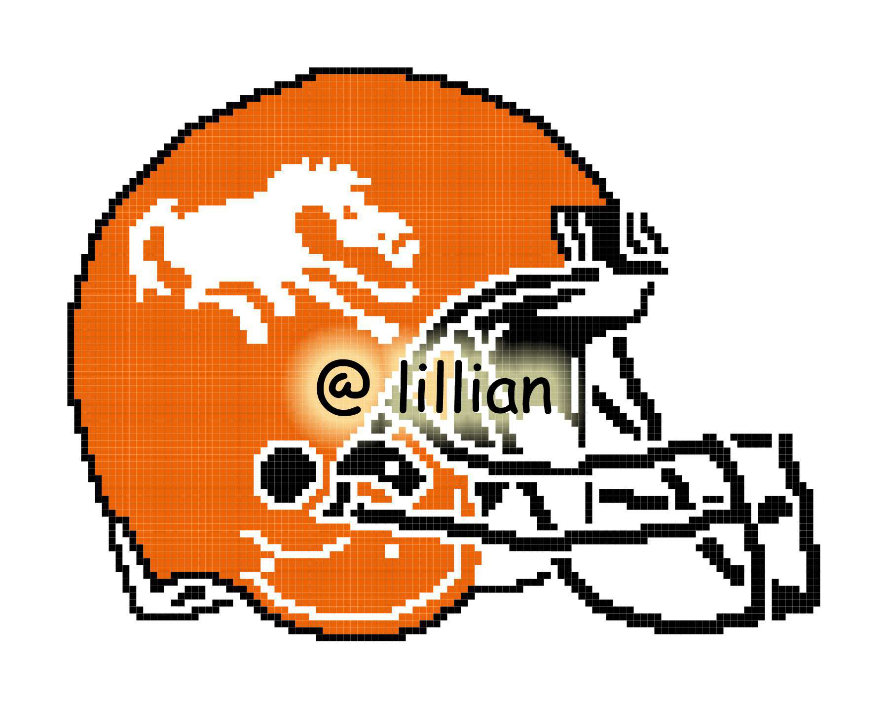 PDF ~NFL DENVER BRONCOS HELMET 1966 Counted Cross Stitch PATTERN