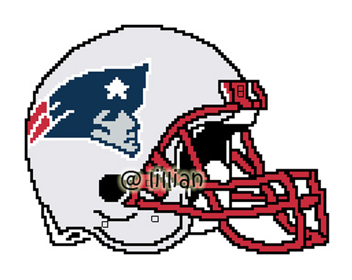 PDF ~NFL NEW ENGLAND PATRIOTS HELMET Counted Cross Stitch PATTERN