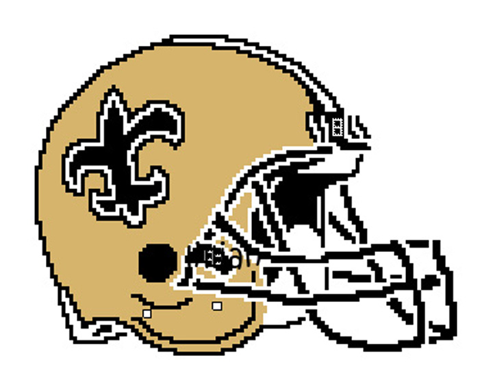 PDF ~NFL NEW ORLEANS SAINTS HELMET Counted Cross Stitch PATTERN