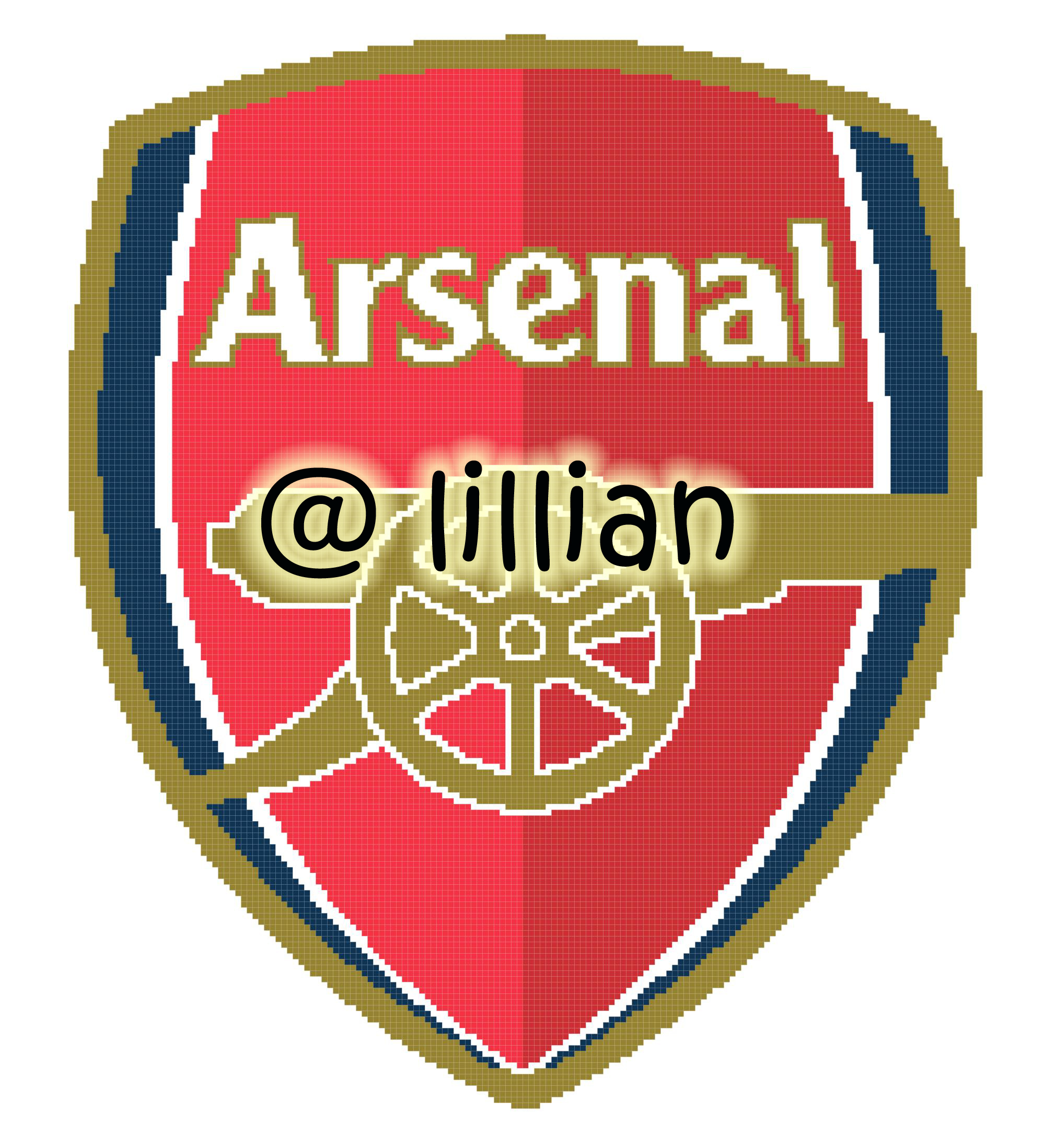 PDF ~EPL ARSENAL FC Counted Cross Stitch PATTERN