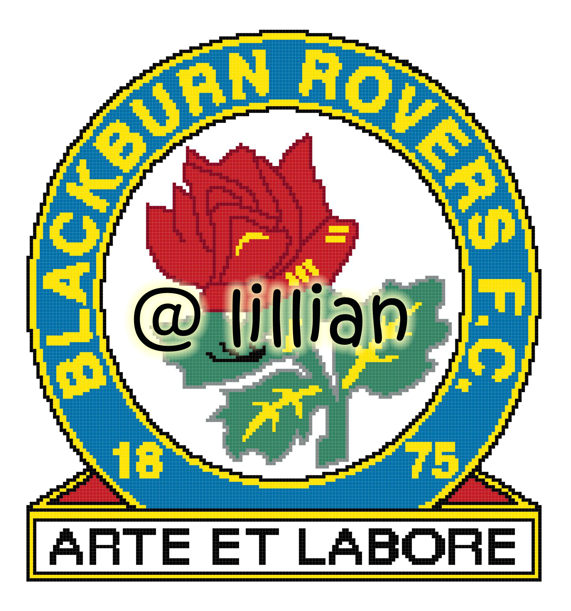 PDF ~EPL BLACKBURN ROVERS Counted Cross Stitch PATTERN