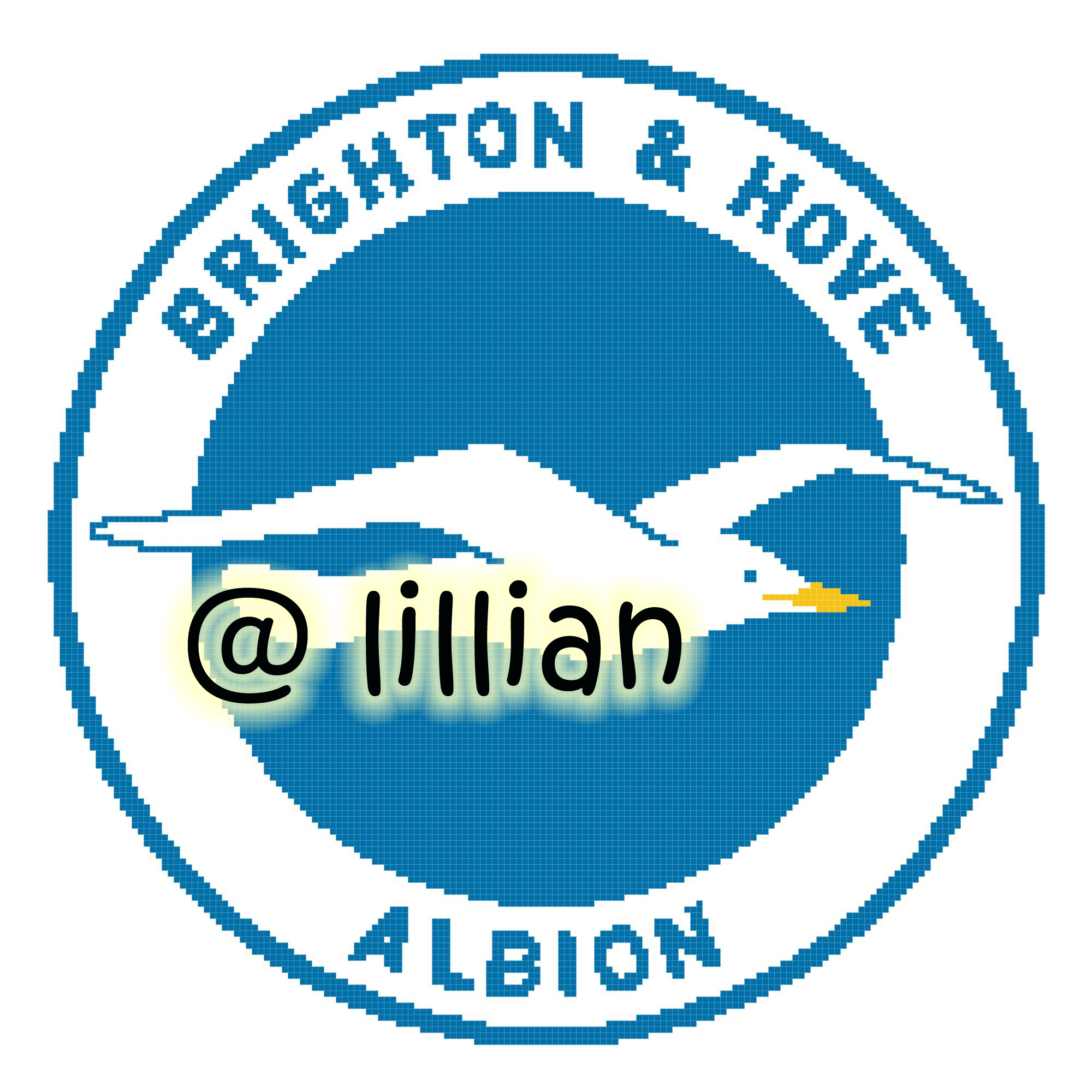 PDF ~EPL BRIGHTON AND HOVE ALBION Counted Cross Stitch PATTERN
