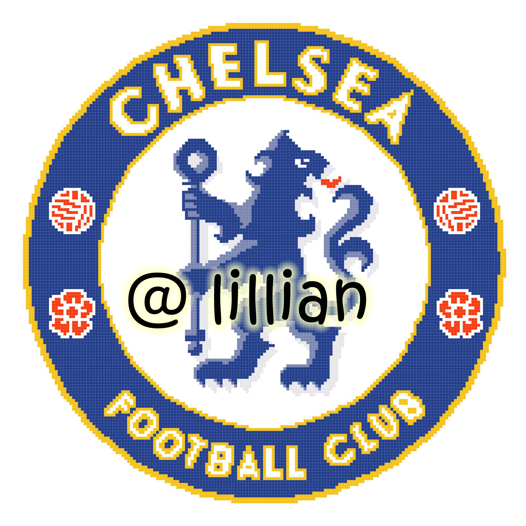PDF ~EPL CHELSEA FOOTBALL CLUB Counted Cross Stitch PATTERN