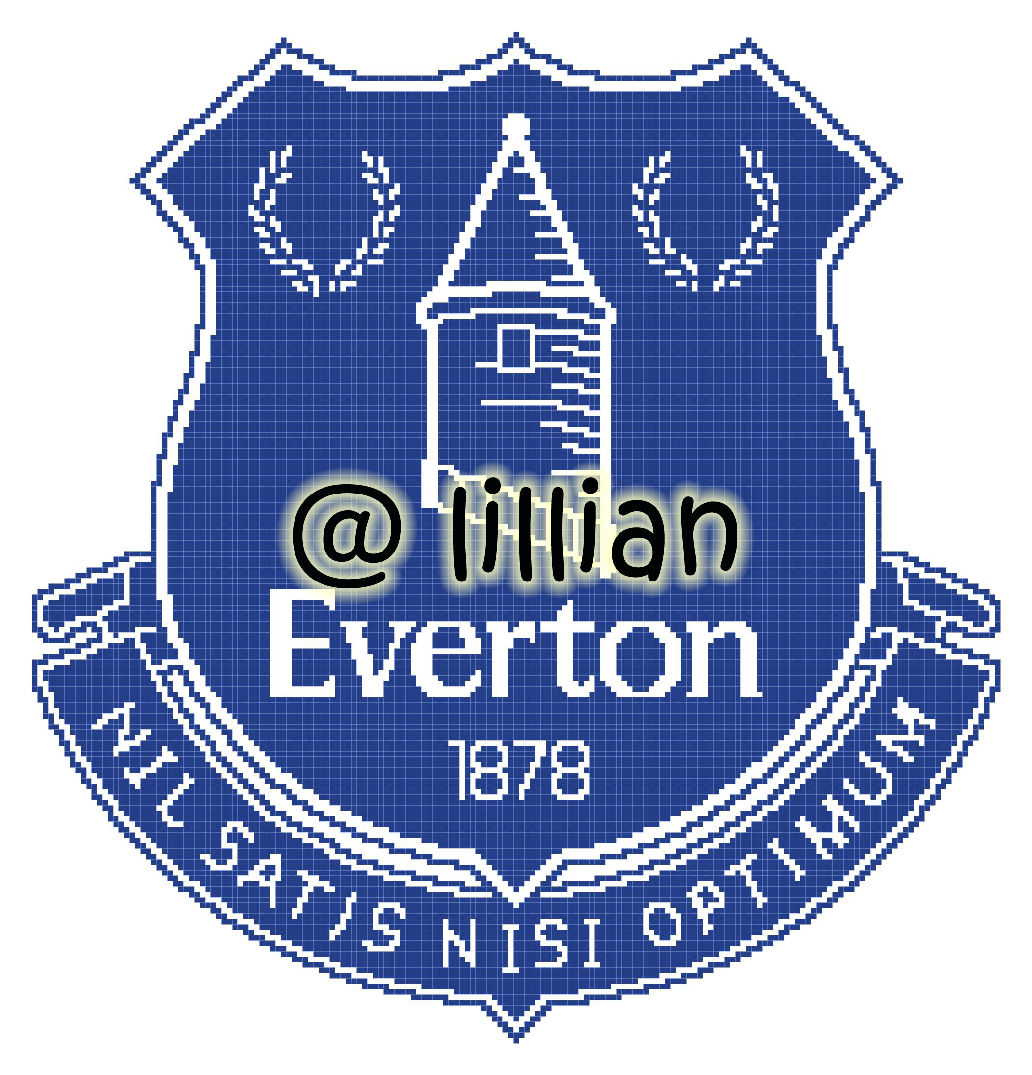 PDF ~EPL EVERTON FC Counted Cross Stitch PATTERN