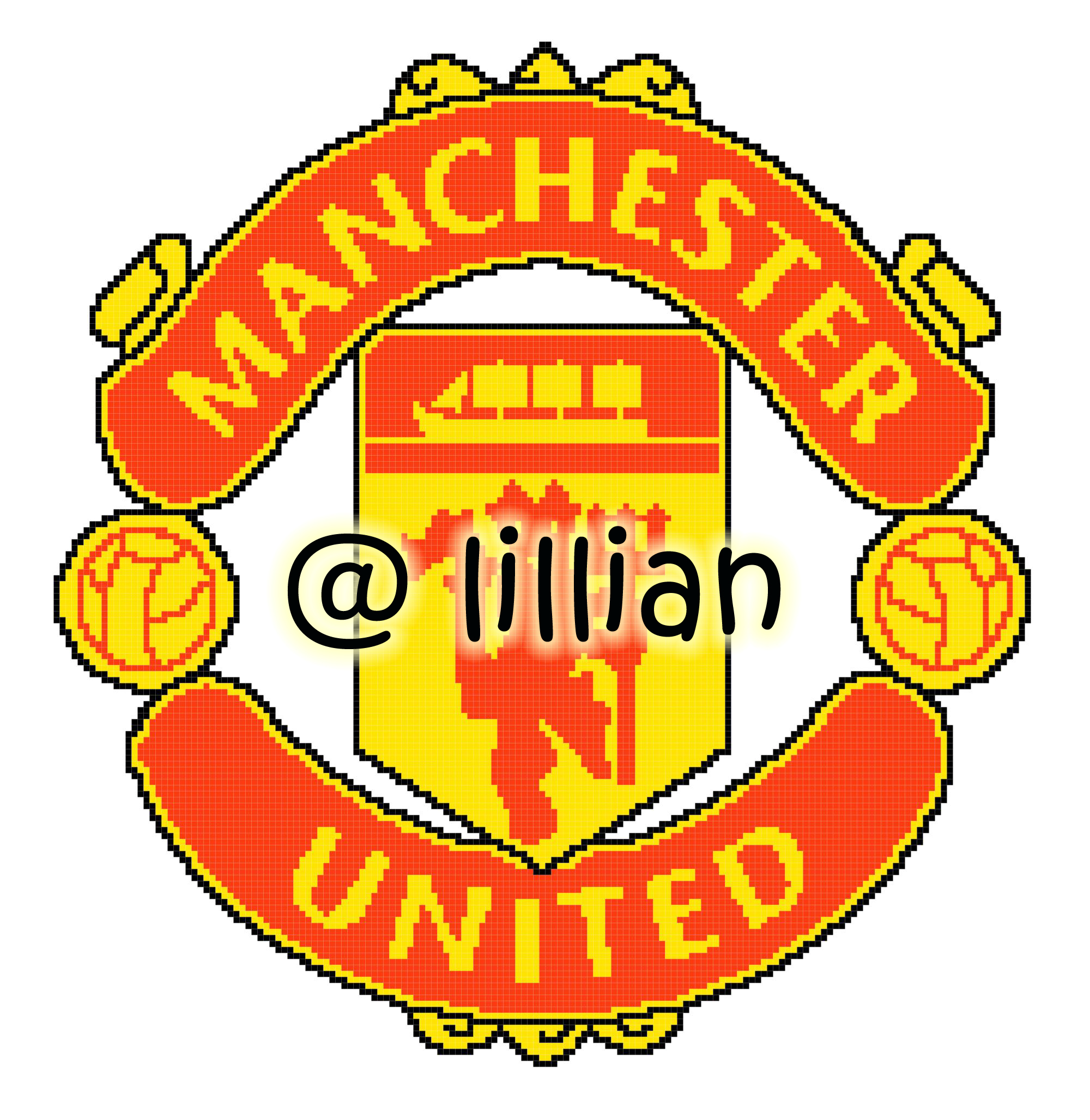 PDF ~EPL MANCHESTER UNITED FC Counted Cross Stitch PATTERN