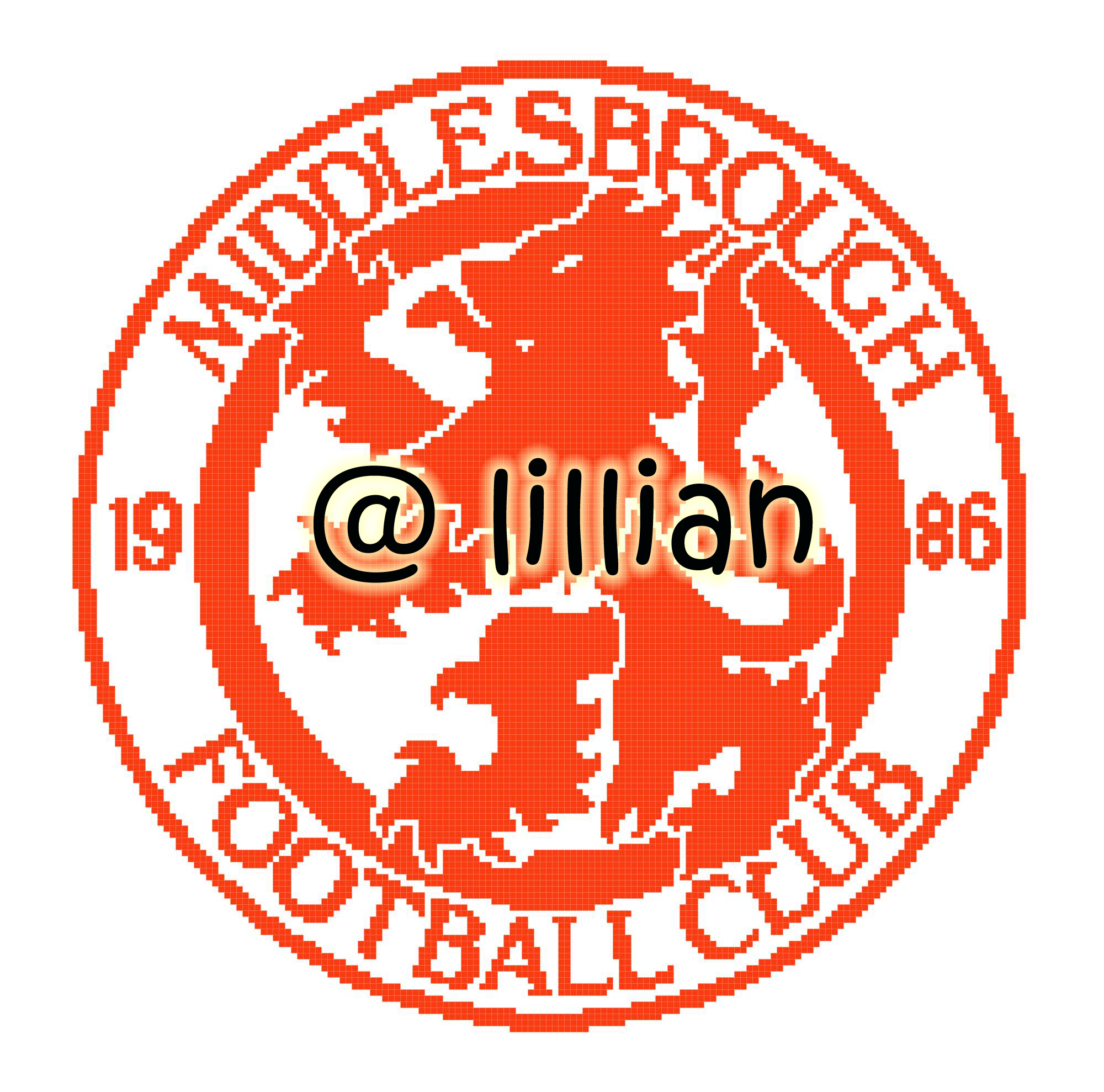 PDF ~EPL MIDDLESBROUGH Counted Cross Stitch PATTERN