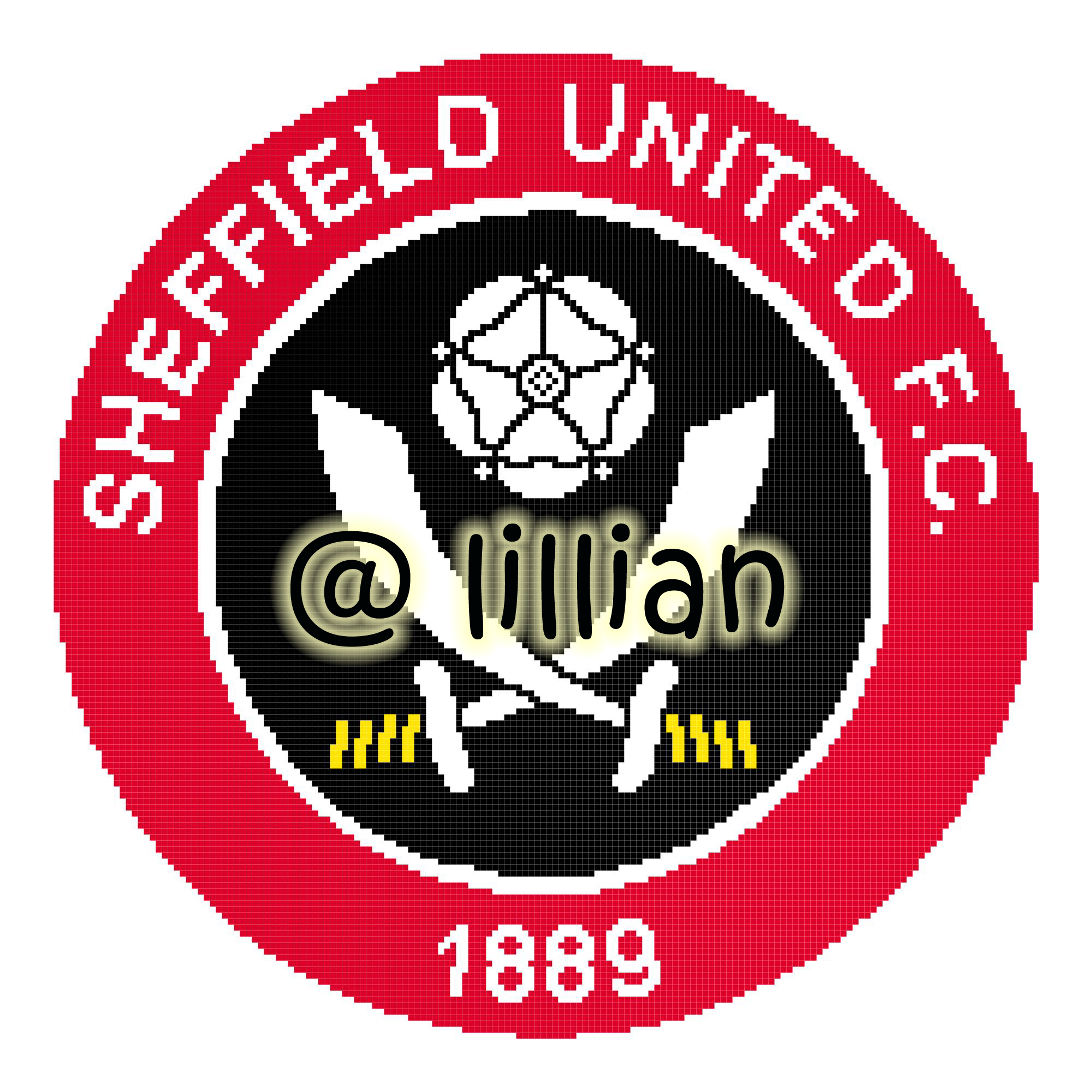 PDF ~EPL SHEFFIELD UNITED FC Counted Cross Stitch PATTERN