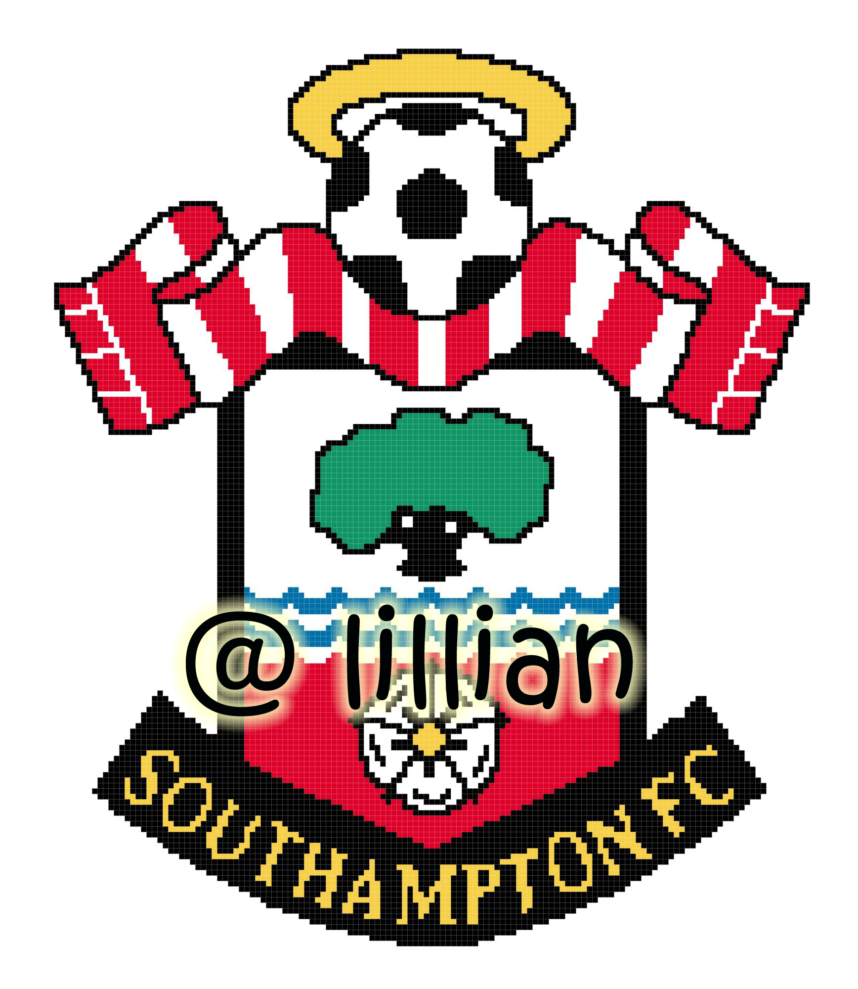 PDF ~EPL SOUTHAMPTON FC Counted Cross Stitch PATTERN