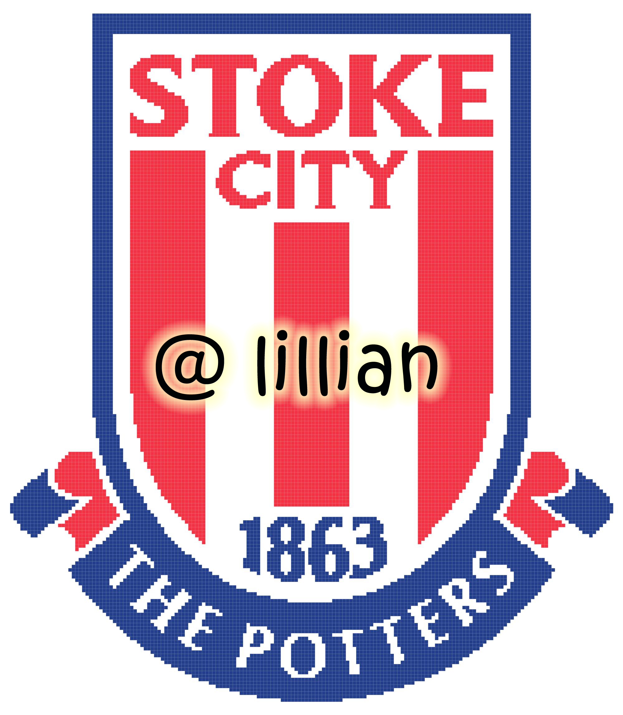 PDF ~EPL STOKE CITY Counted Cross Stitch PATTERN
