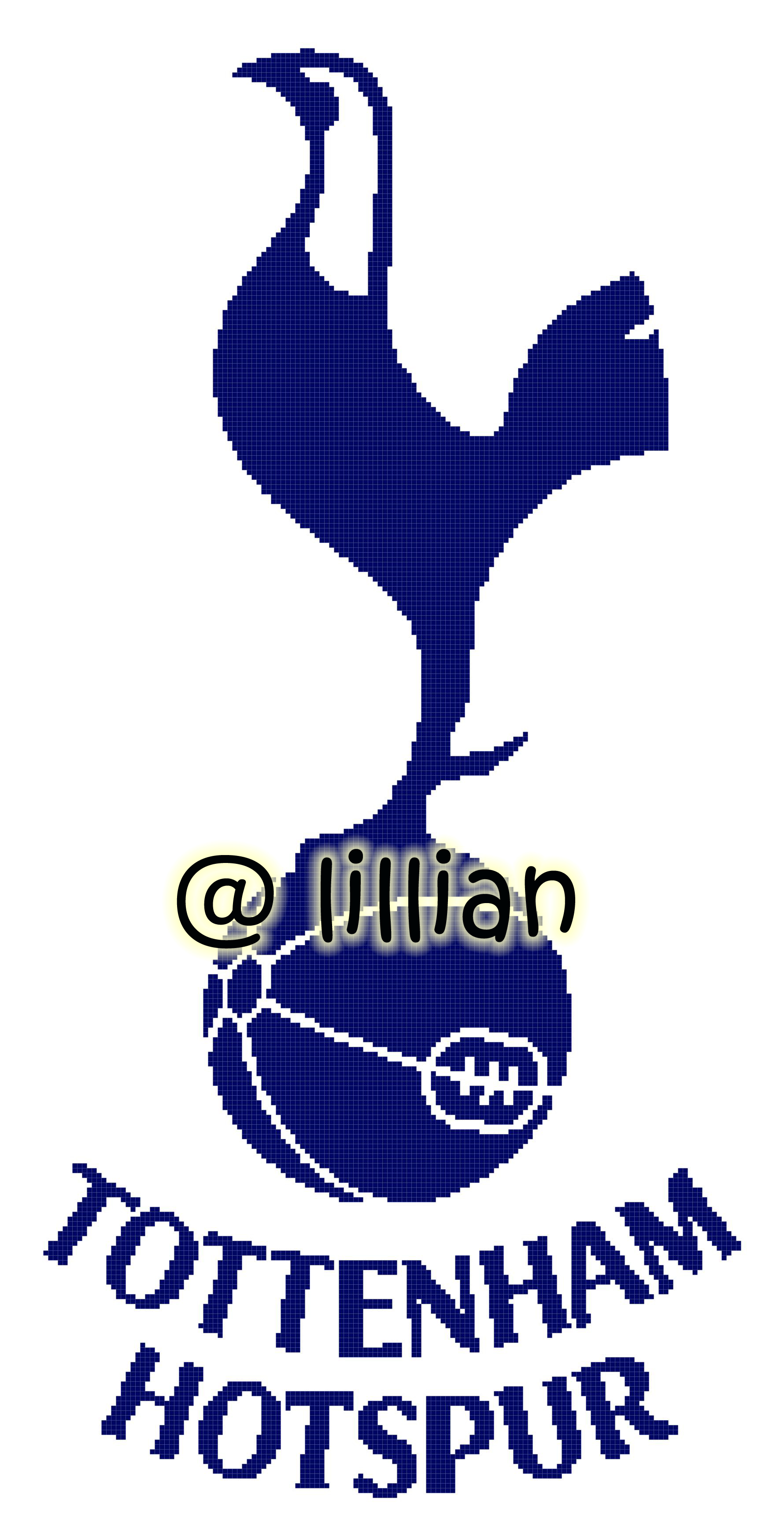 PDF ~EPL TOTTENHAM HOTSPUR FC Counted Cross Stitch PATTERN
