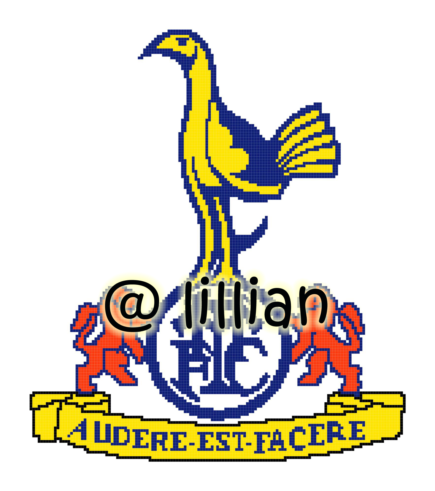 PDF ~EPL TOTTENHAM HOTSPUR Counted Cross Stitch PATTERN