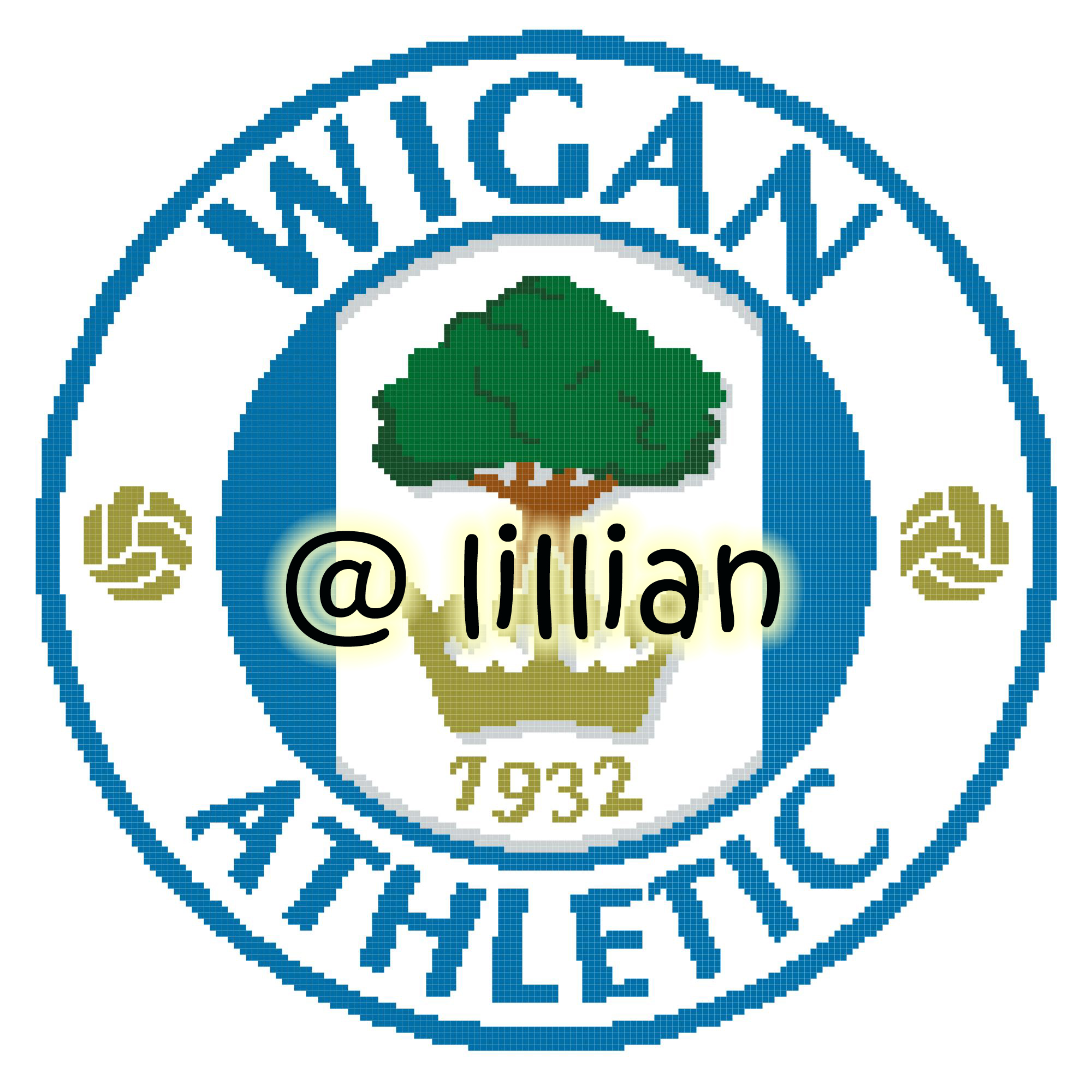 PDF ~EPL WIGAN ATHLETIC Counted Cross Stitch PATTERN