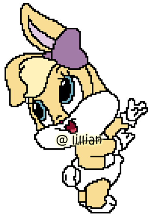 PDF ~LOONEY TUNES BABY LOLA Counted Cross Stitch PATTERN