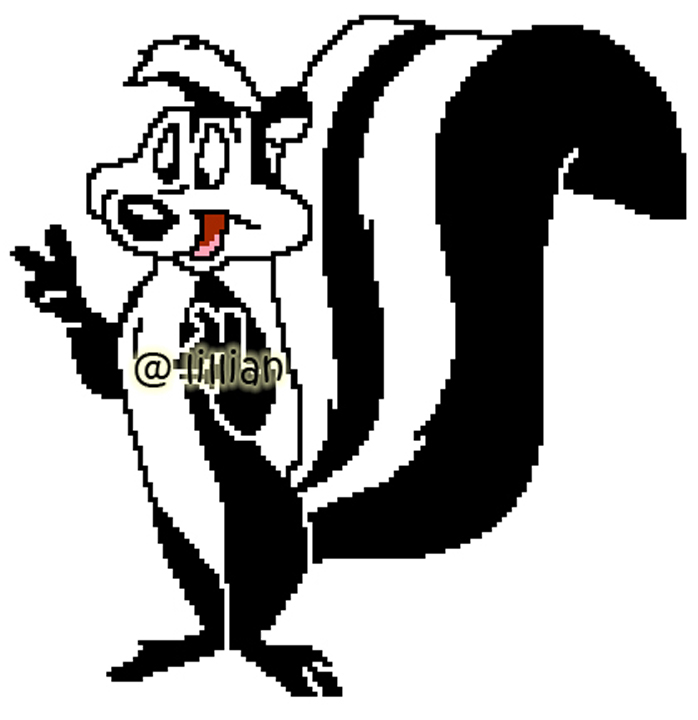PDF ~LOONEY TUNES BABY PEPE Counted Cross Stitch PATTERN