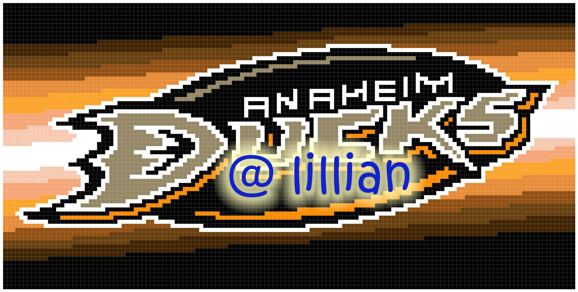 PDF ~NHL ANAHEIM DUCKS N Counted Cross Stitch PATTERN