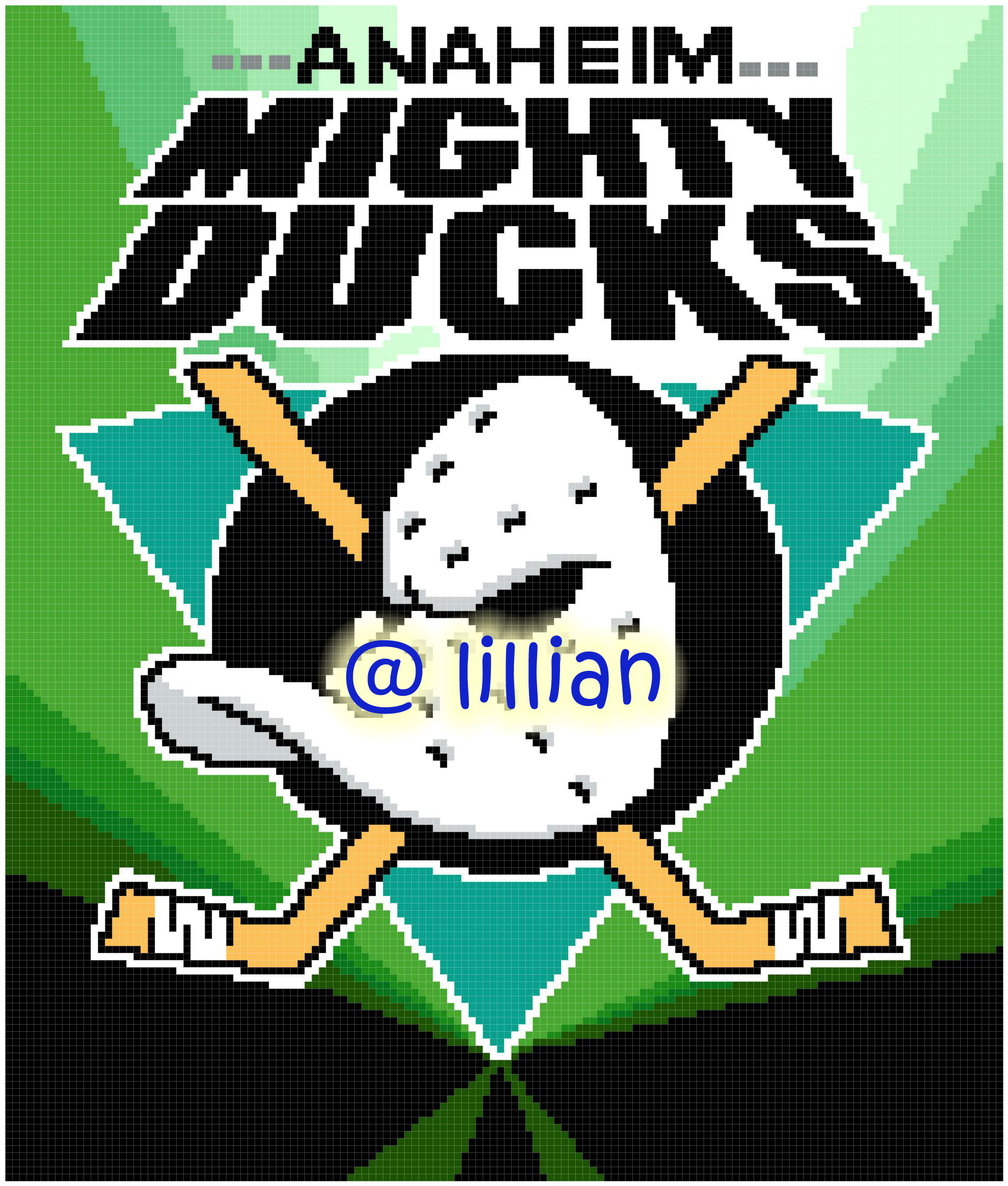 PDF ~NHL ANAHEIM MIGHTY DUCKS Counted Cross Stitch PATTERN