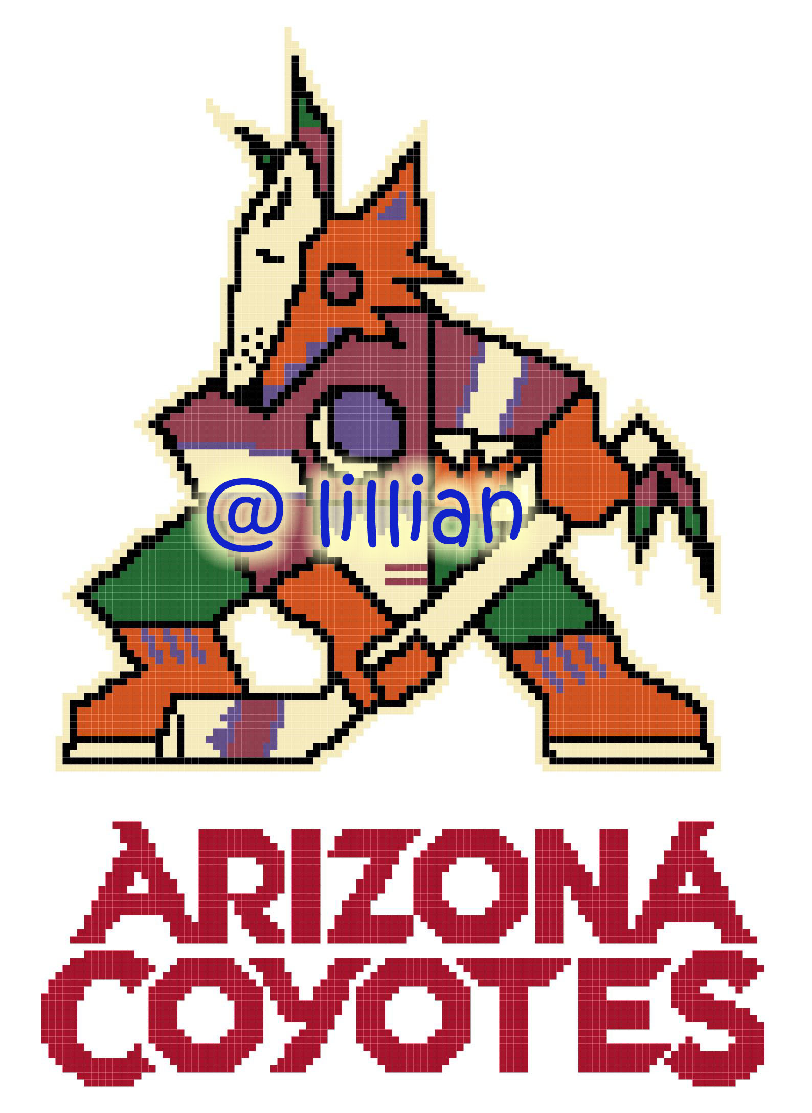 PDF ~NHL ARIZONA COYOTES Counted Cross Stitch PATTERN