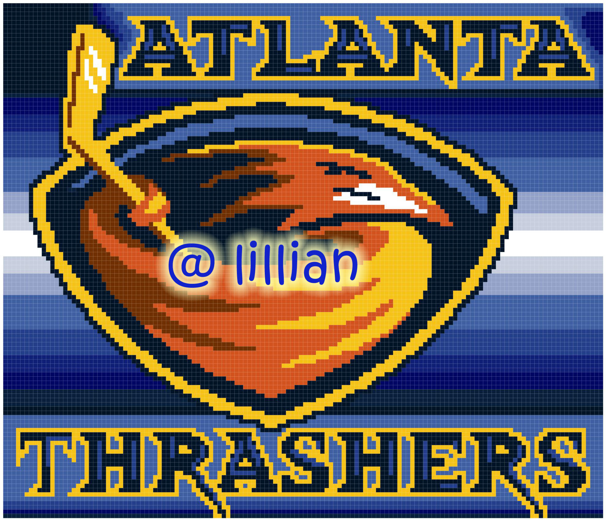 PDF ~NHL ATLANTA THRASHERS Counted Cross Stitch PATTERN