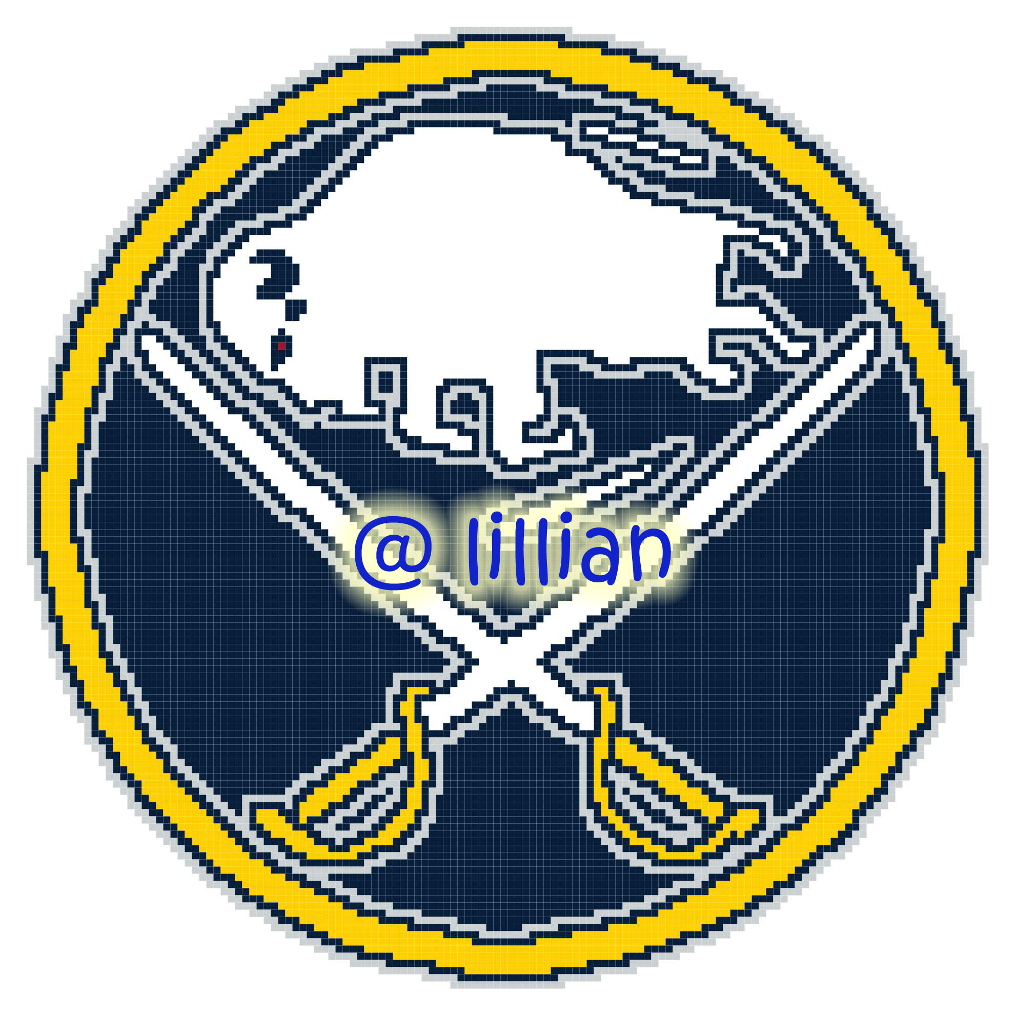 PDF ~NHL BUFFALO SABRES N Counted Cross Stitch PATTERN