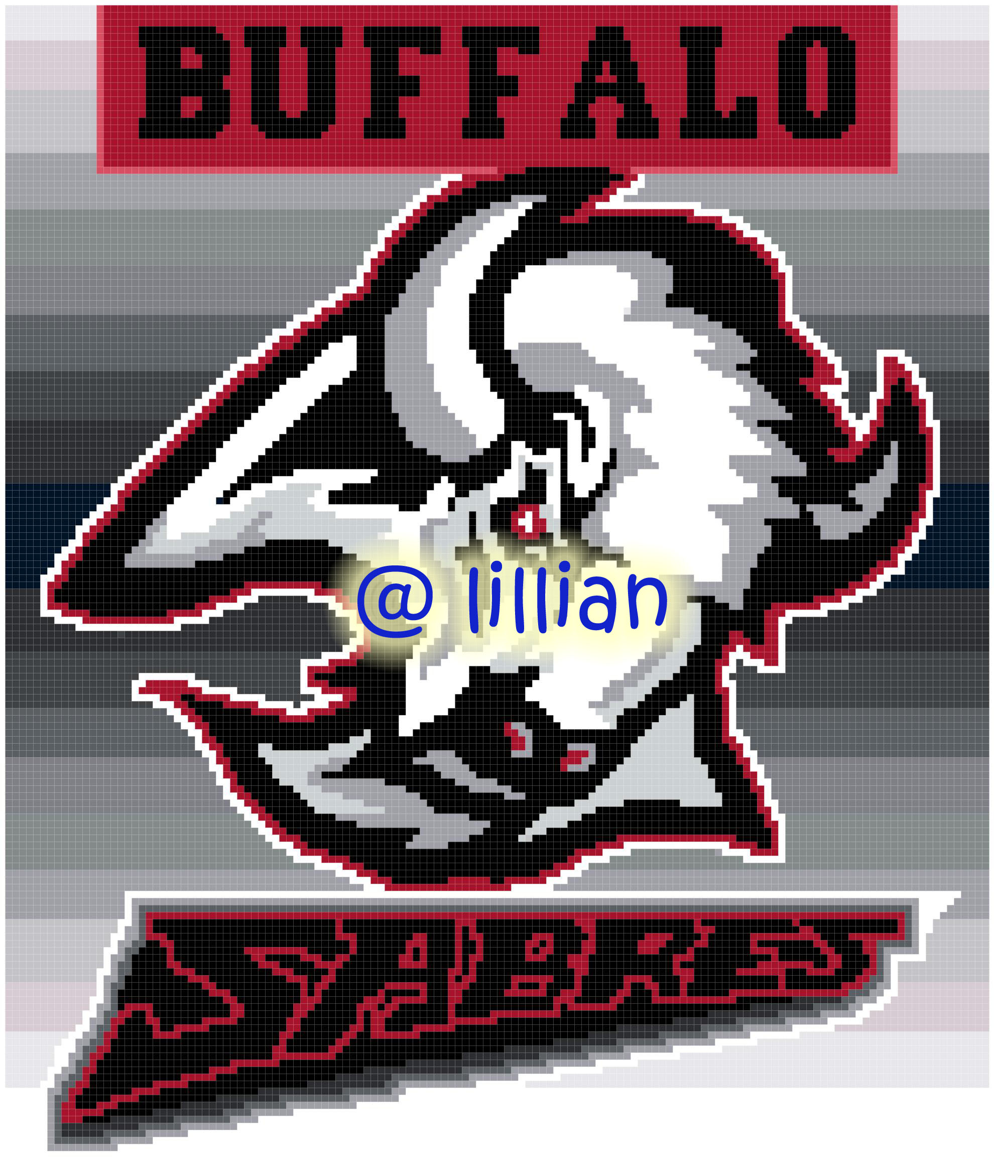 PDF ~NHL BUFFALO SABRES O Counted Cross Stitch PATTERN