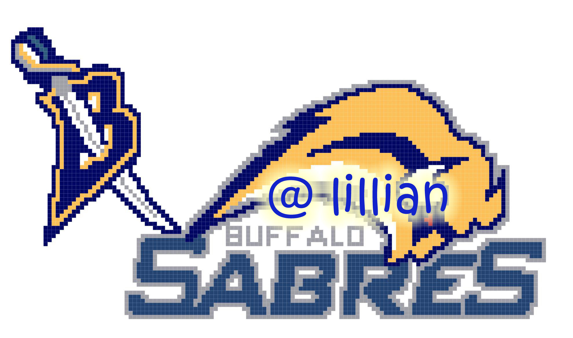 PDF ~NHL BUFFALO SABRES Counted Cross Stitch PATTERN