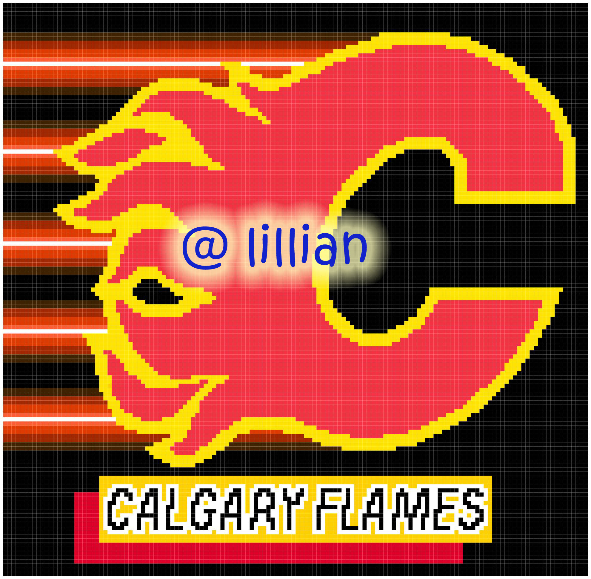 PDF ~NHL CALGARY FLAMES Counted Cross Stitch PATTERN