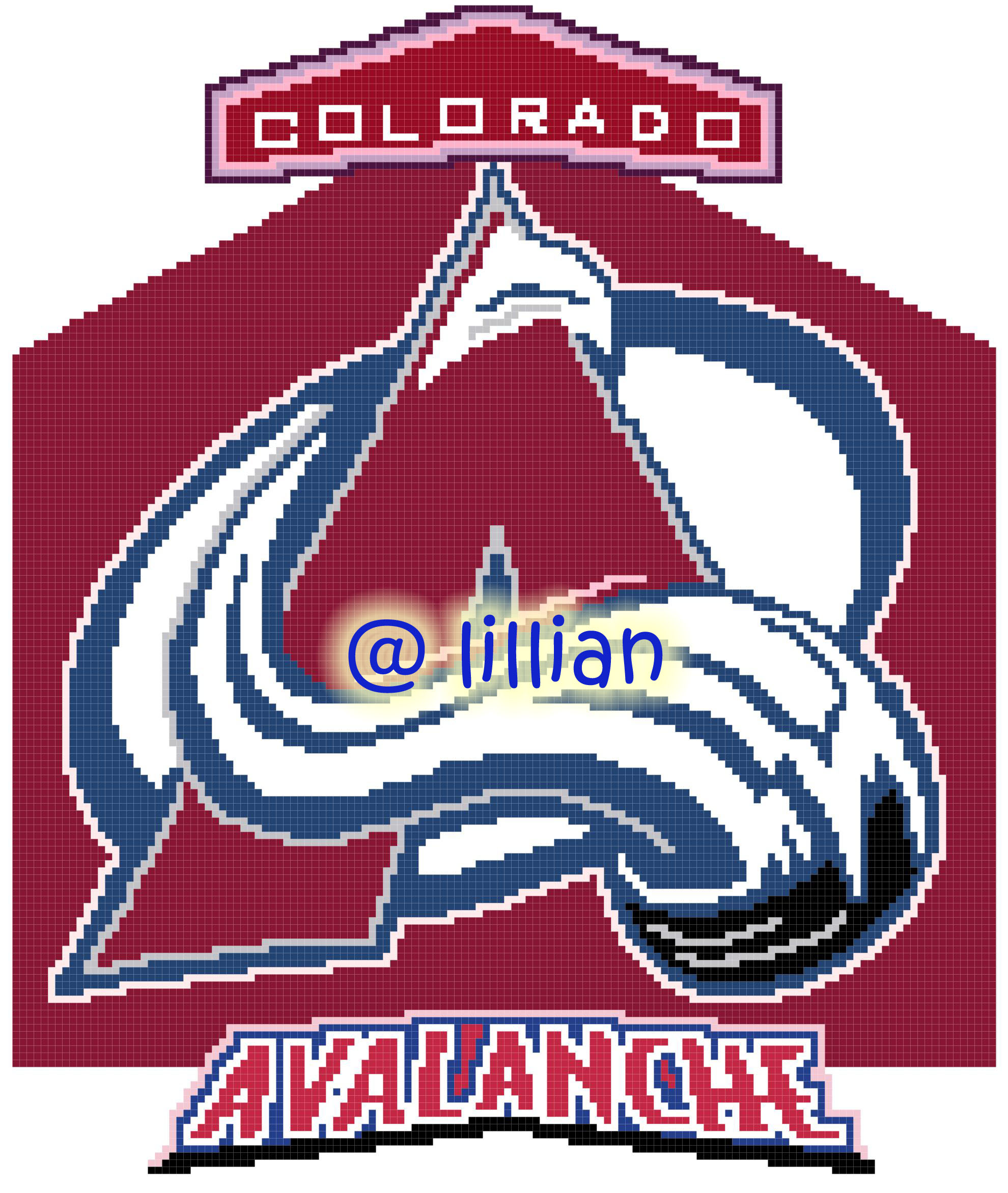 PDF ~NHL COLORADO AVALANCHE Counted Cross Stitch PATTERN