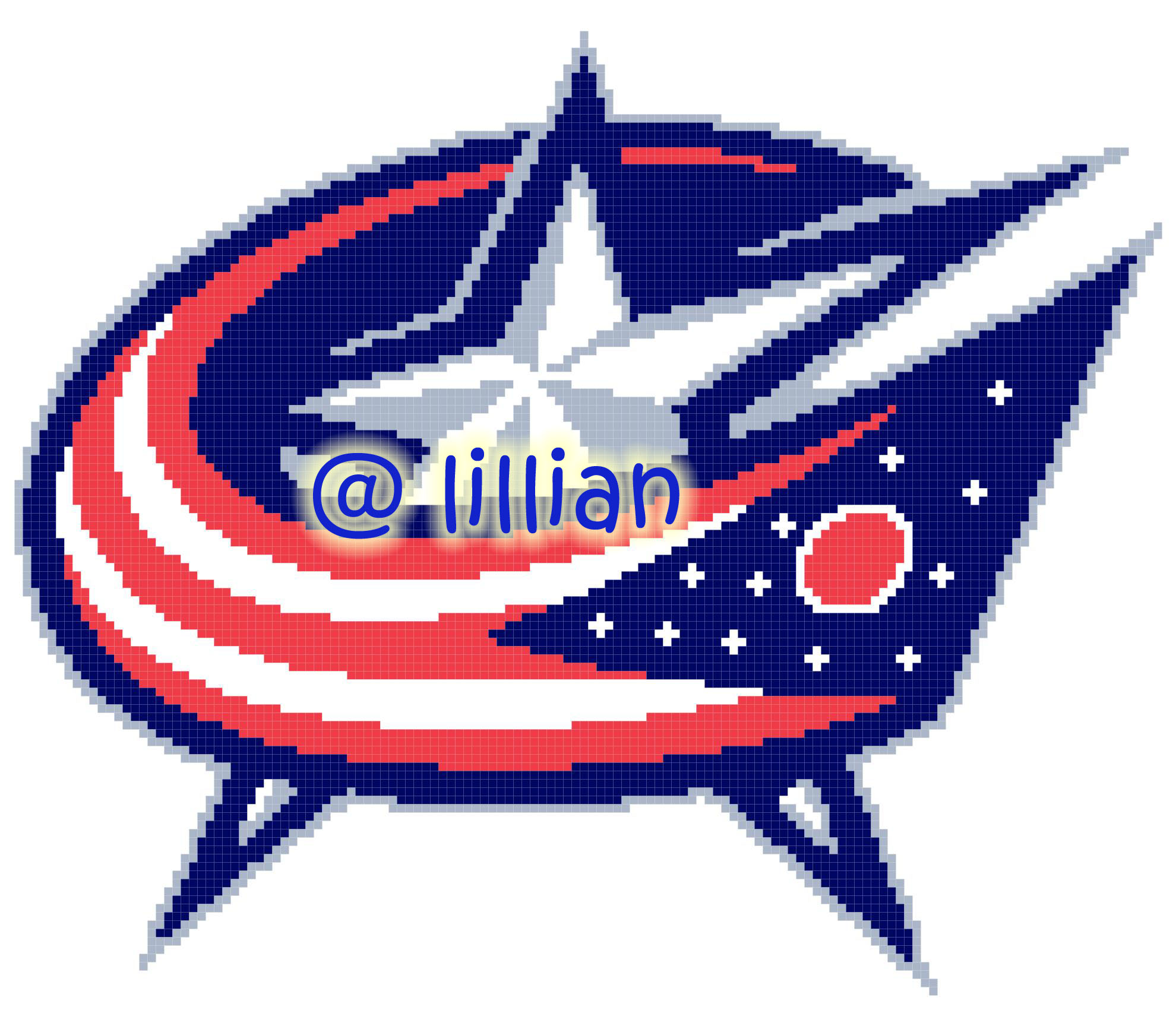 PDF ~NHL COLUMBUS BLUE JACKETS N Counted Cross Stitch PATTERN