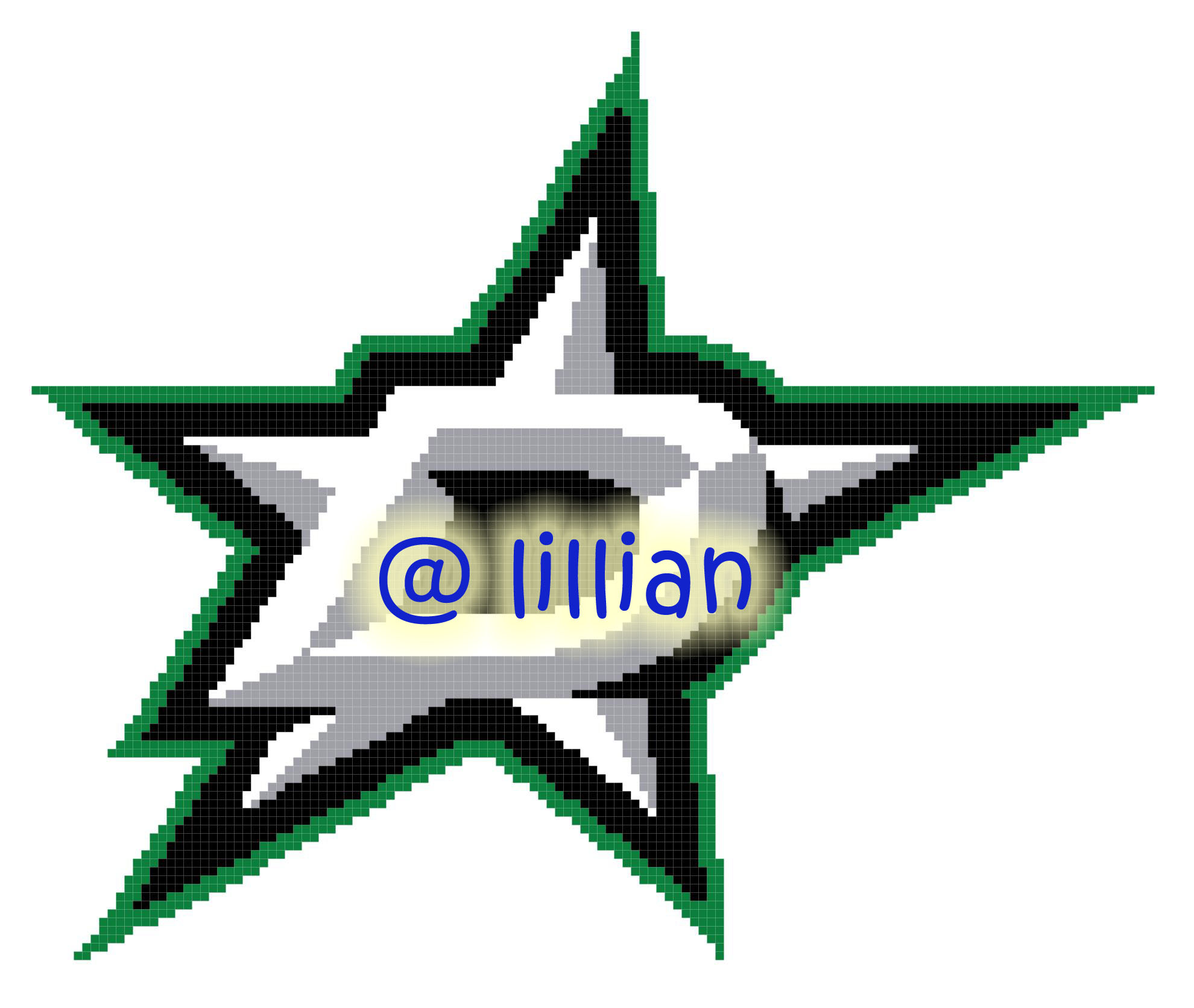 PDF ~NHL DALLAS STARS N Counted Cross Stitch PATTERN