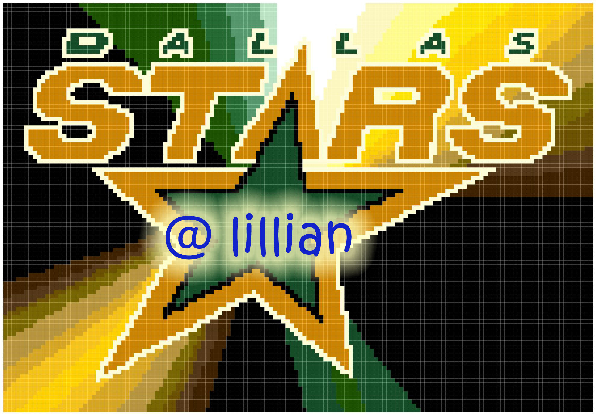 PDF ~NHL DALLAS STARS Counted Cross Stitch PATTERN