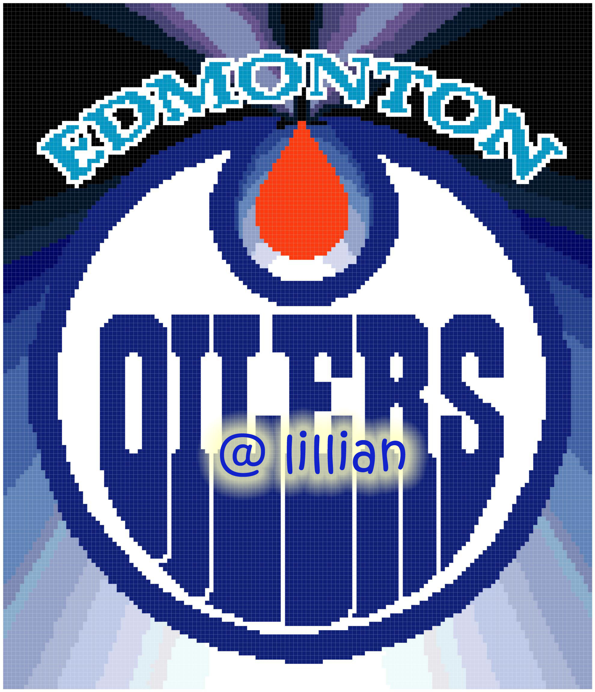 PDF ~NHL EDMONTON OILERS Counted Cross Stitch PATTERN