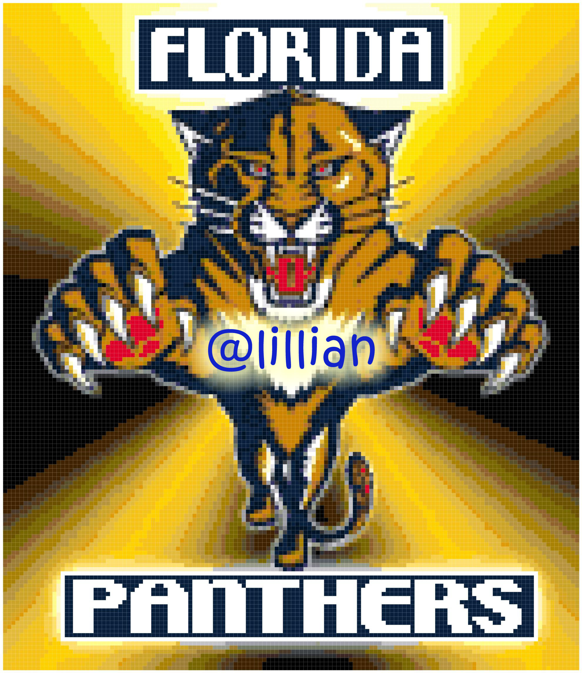 PDF ~NHL FLORIDA PANTHERS Counted Cross Stitch PATTERN