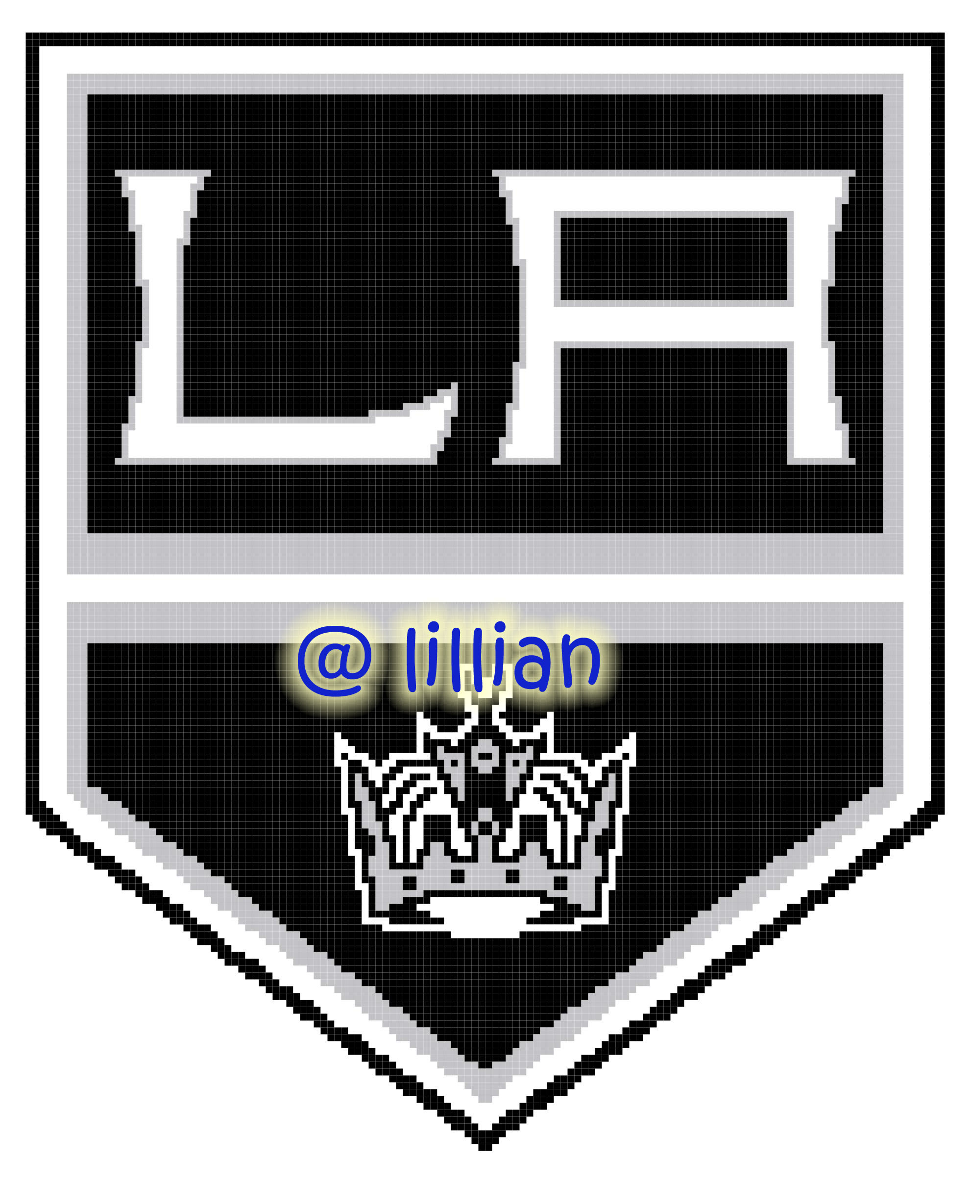 PDF ~NHL LOS ANGELES KINGS N Counted Cross Stitch PATTERN