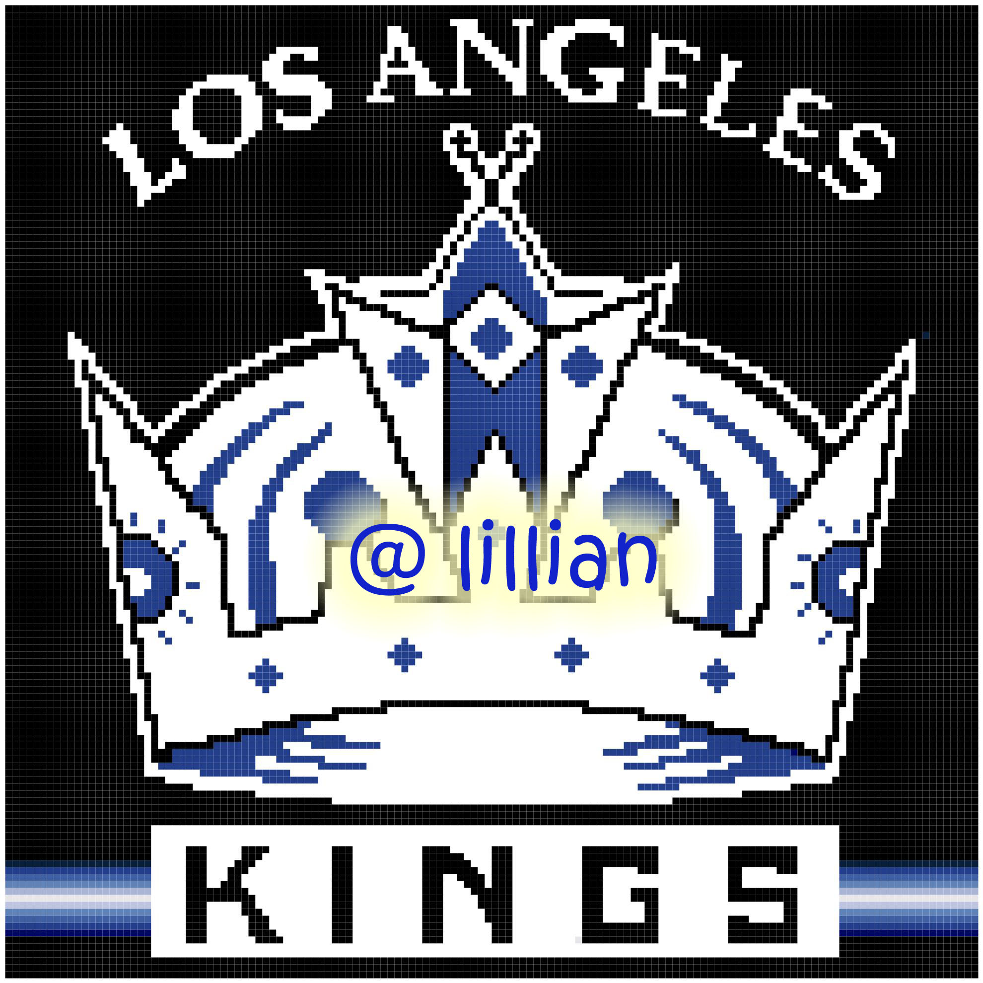 PDF ~NHL LOS ANGELES KINGS Counted Cross Stitch PATTERN