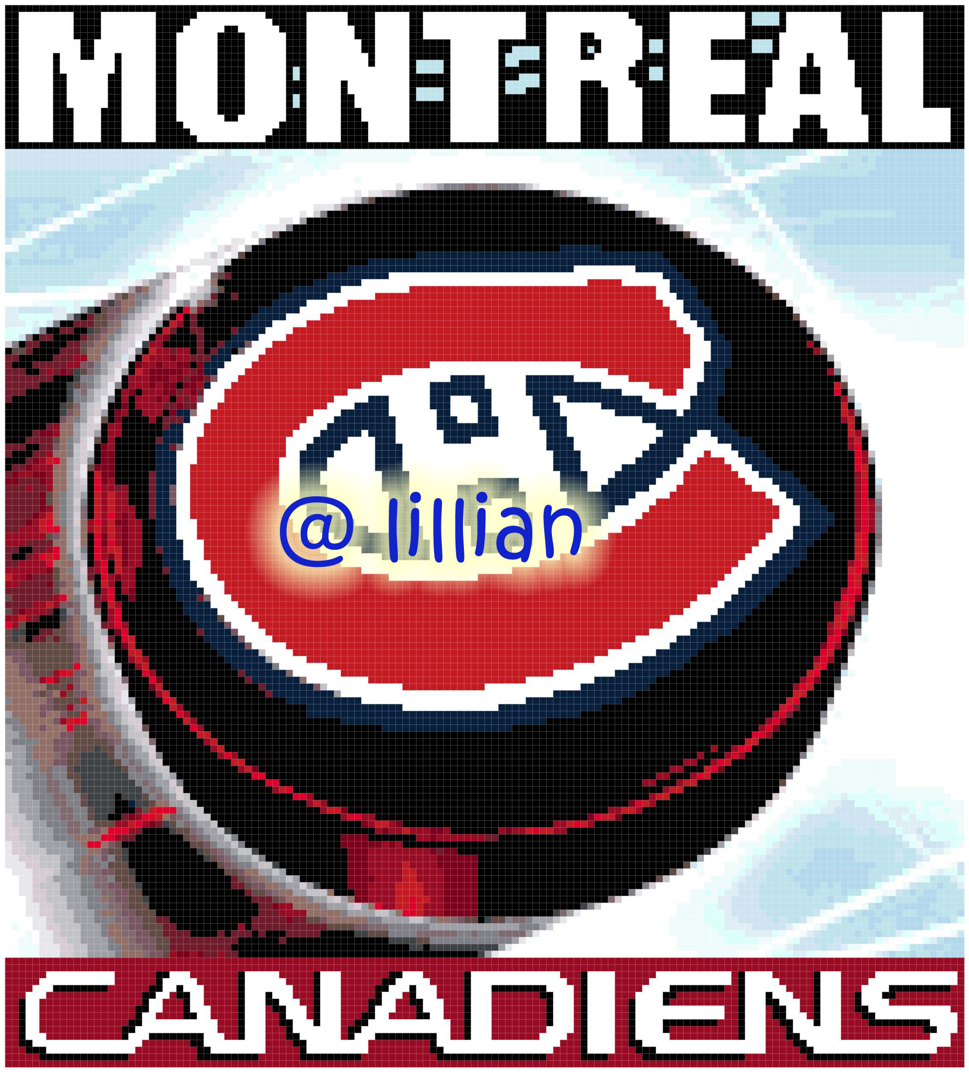 PDF ~NHL MONTREAL CANADIENS Counted Cross Stitch PATTERN