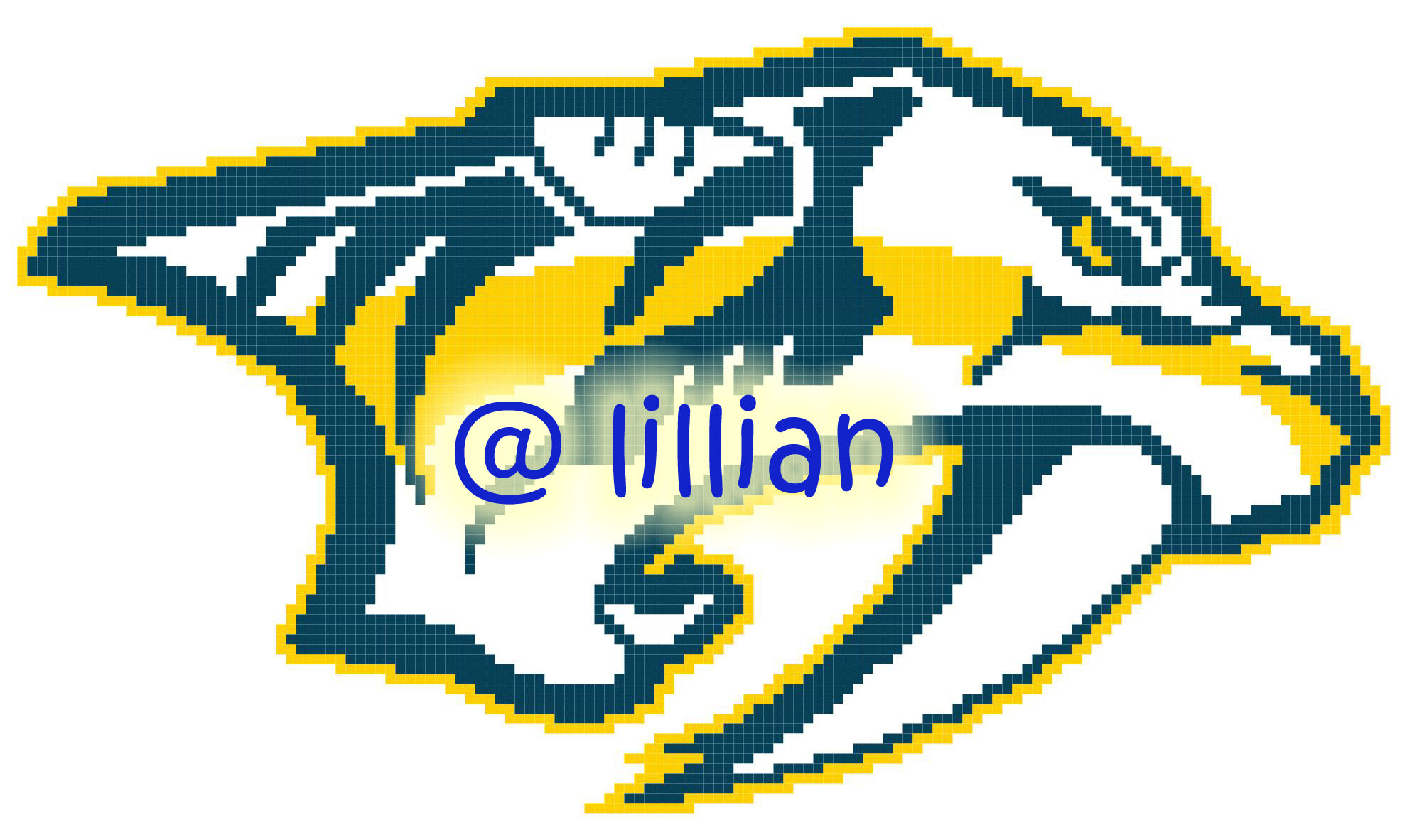 PDF ~NHL NASHVILLE PREDATORS N Counted Cross Stitch PATTERN