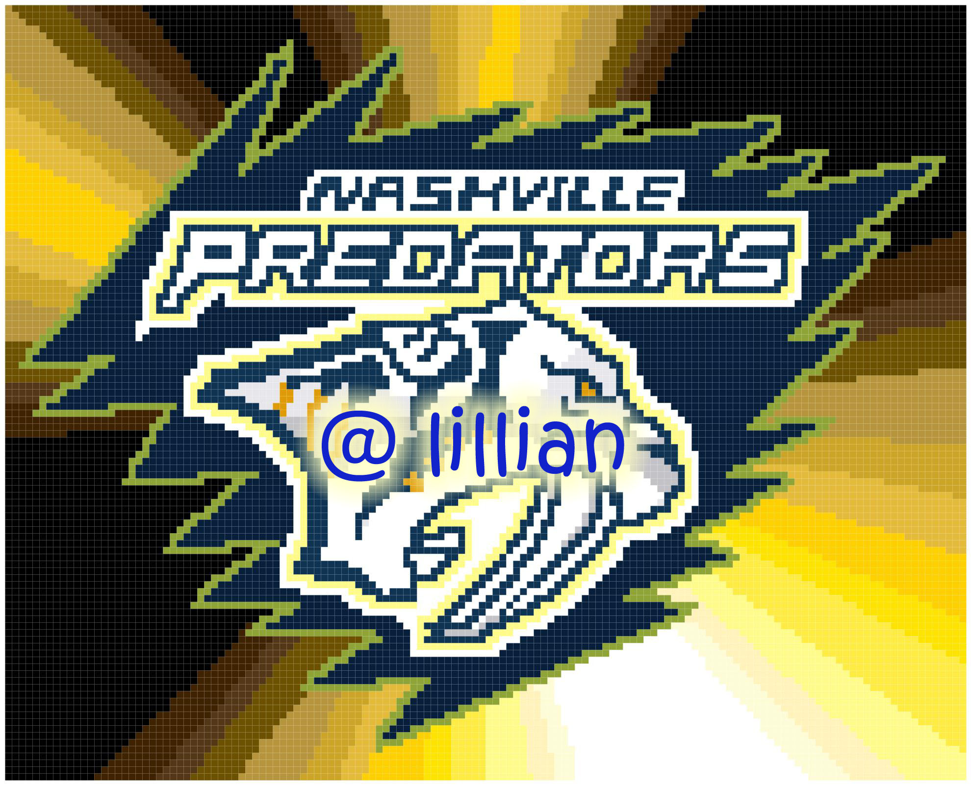 PDF ~NHL NASHVILLE PREDATORS Counted Cross Stitch PATTERN