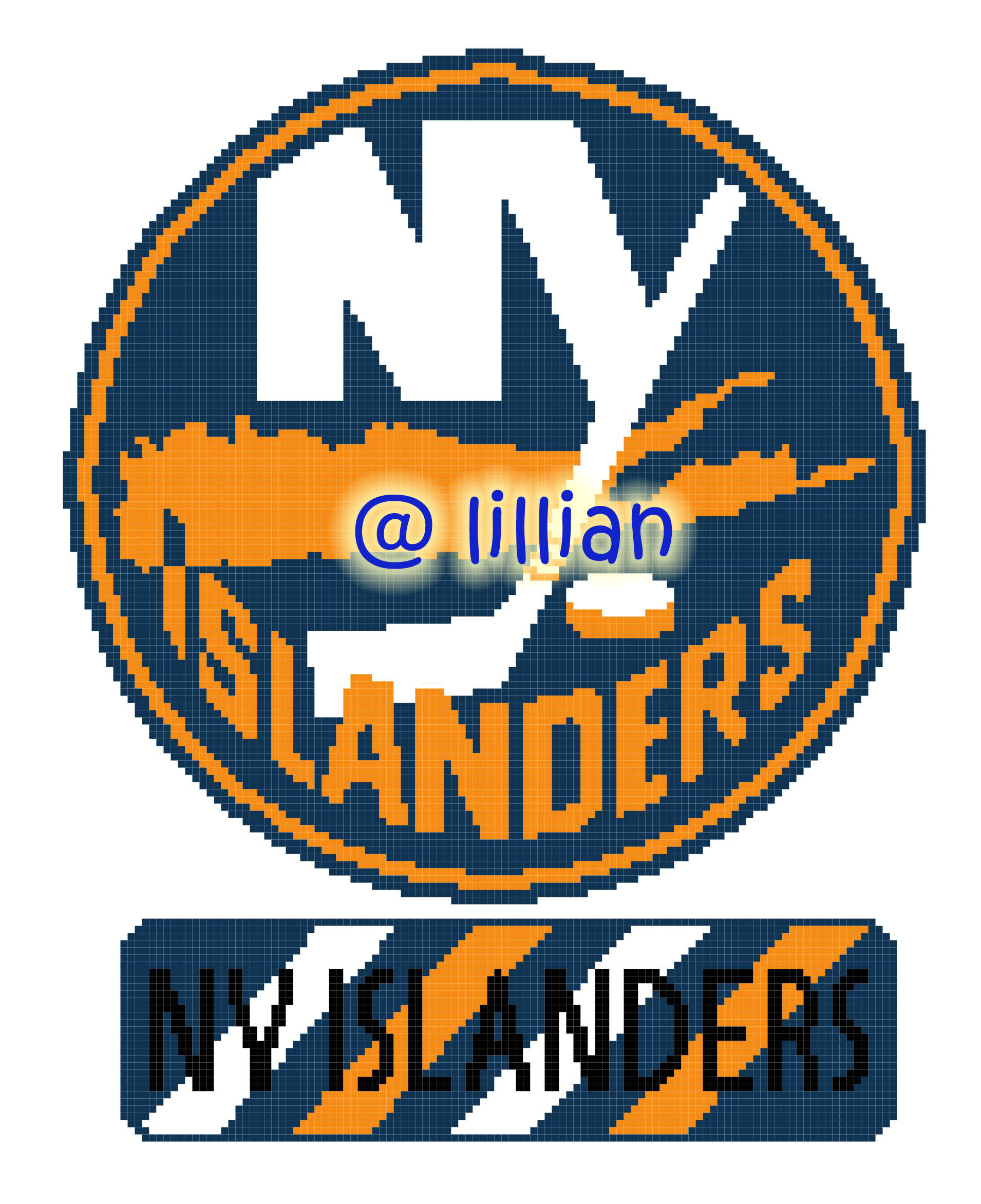 PDF ~NHL NEW YORK ISLANDERS P Counted Cross Stitch PATTERN