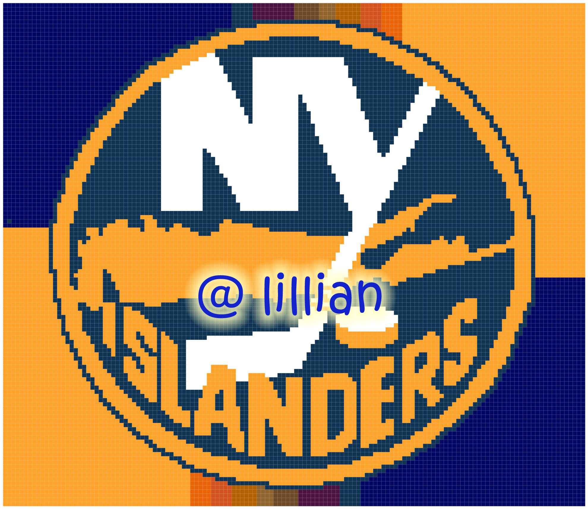 PDF ~NHL NEW YORK ISLANDERS Counted Cross Stitch PATTERN