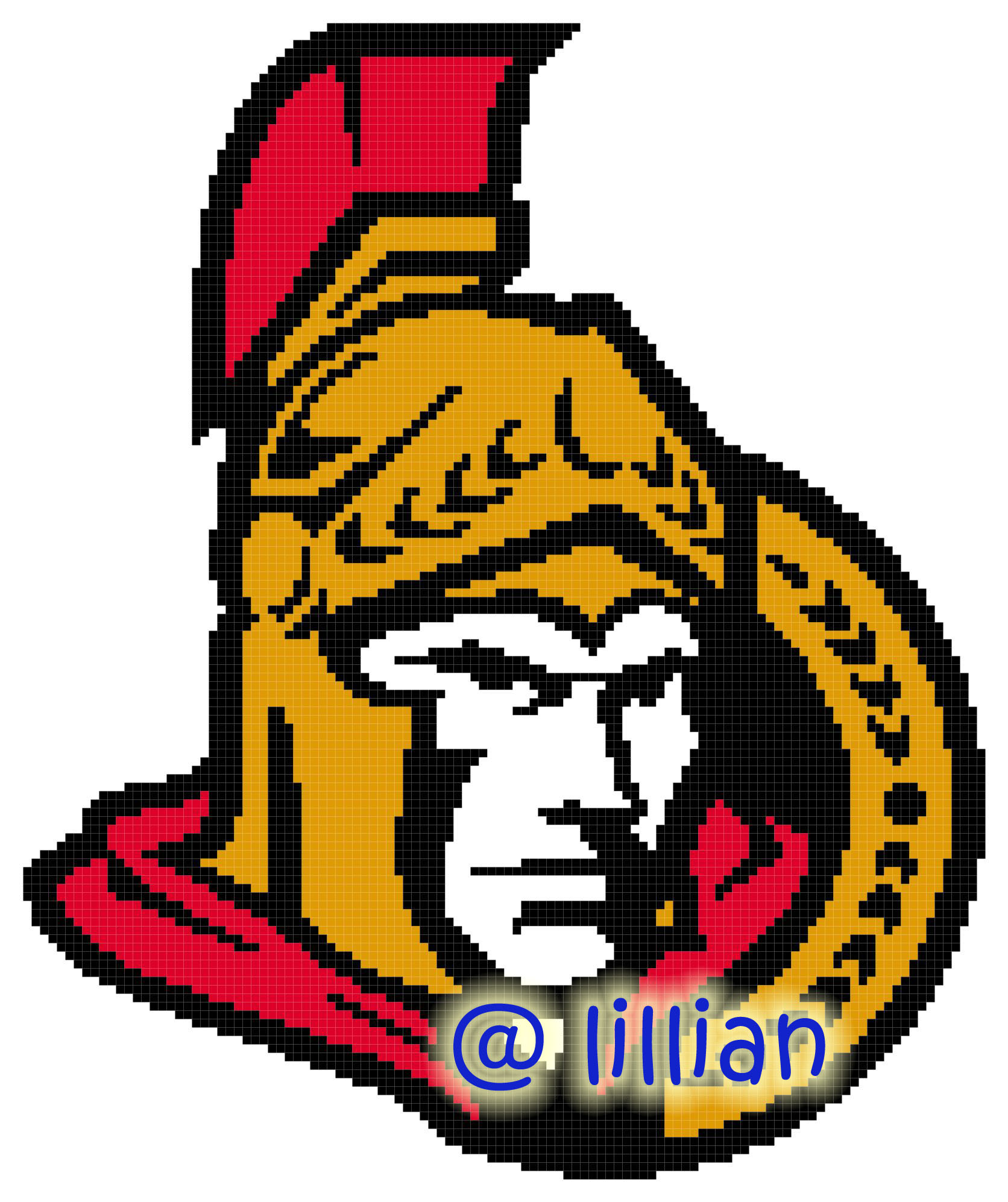 PDF ~NHL OTTAWA SENATORS N Counted Cross Stitch PATTERN