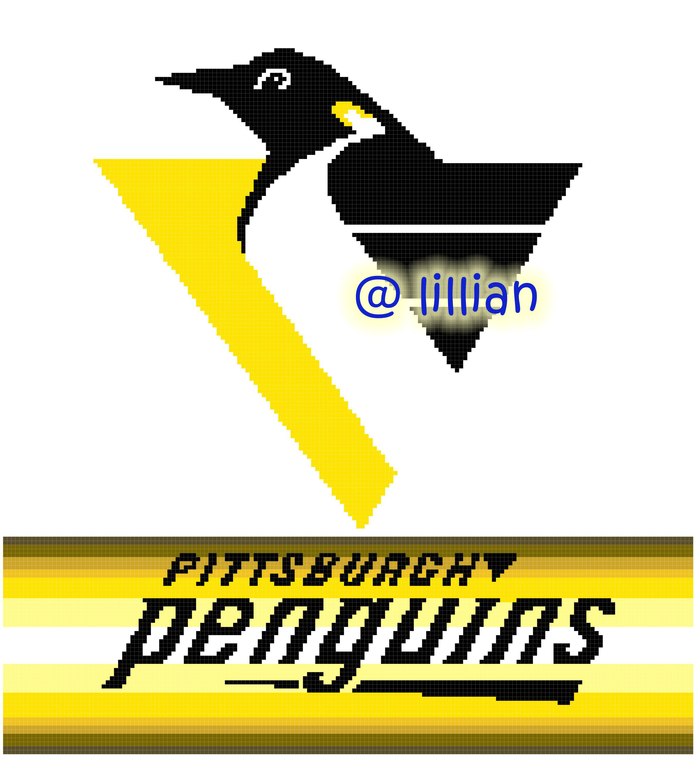 PDF ~NHL PITTSBURGH PENGUINS NN Counted Cross Stitch PATTERN