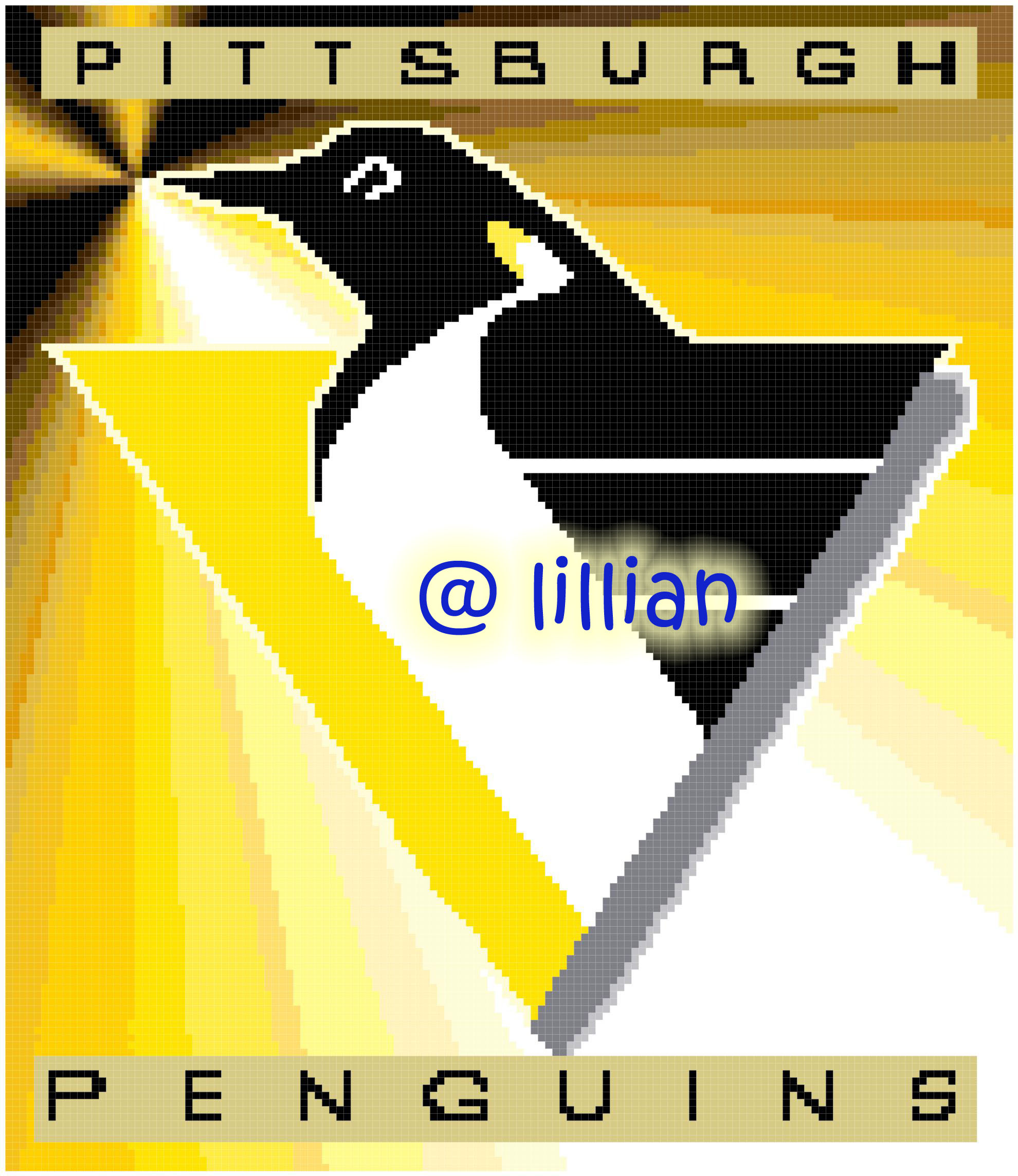 PDF ~NHL PITTSBURGH PENGUINS Counted Cross Stitch PATTERN