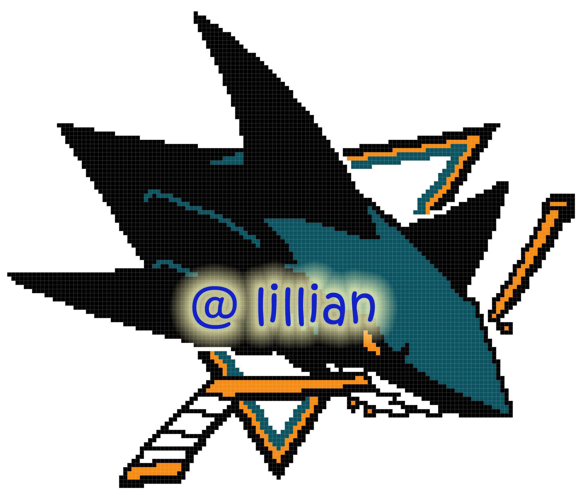 PDF ~NHL SAN JOSE SHARKS N Counted Cross Stitch PATTERN