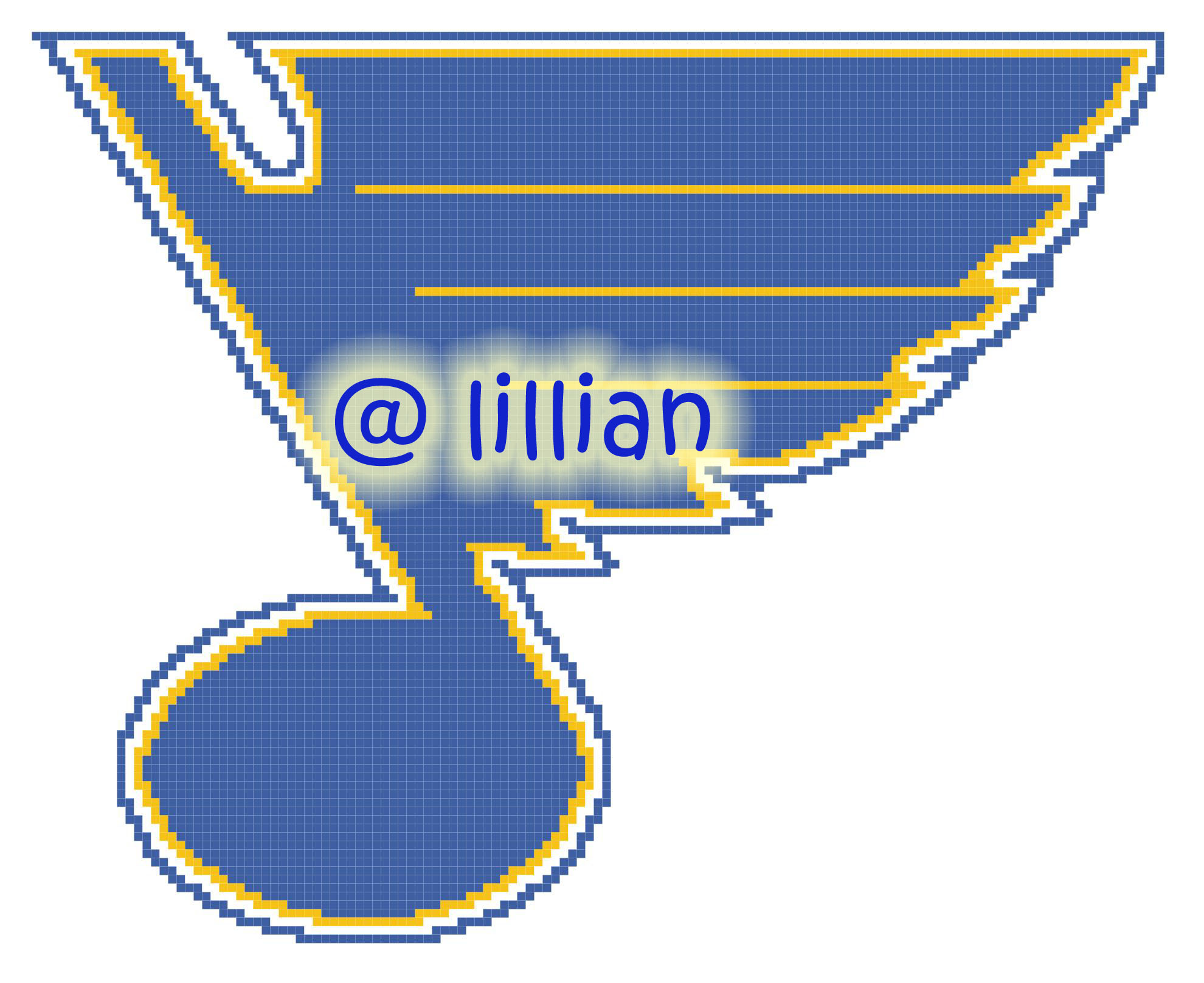 PDF ~NHL ST LOUIS BLUES N Counted Cross Stitch PATTERN